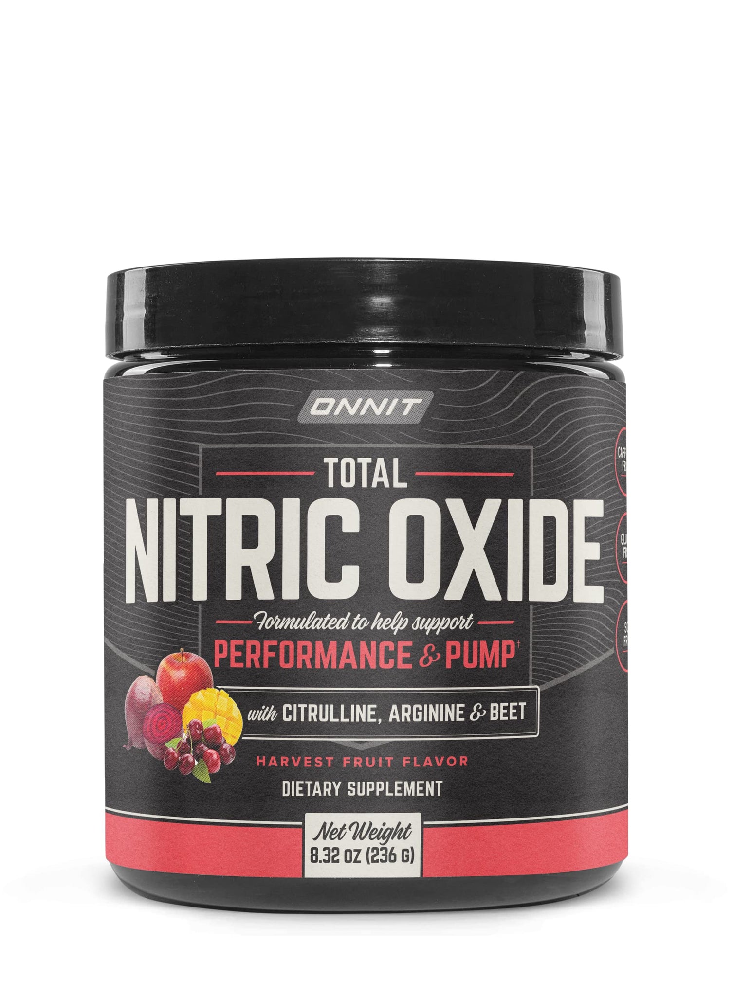 ONNIT Total Nitric Oxide - Caffeine Free Pre Workout Powder w/ Beet Root, L Arginine