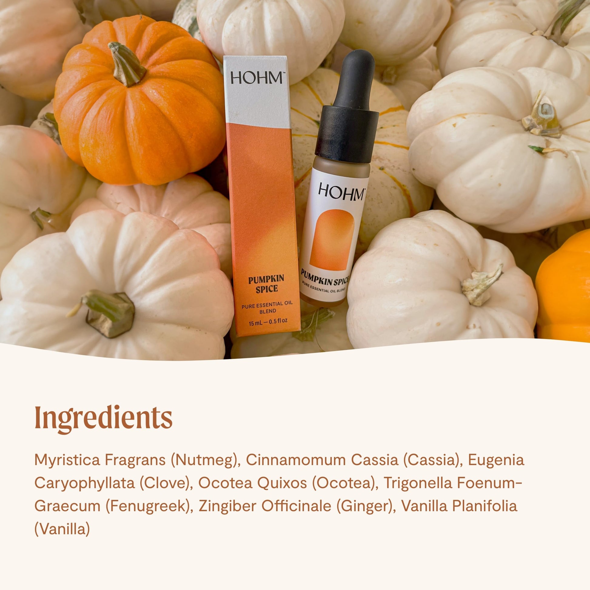 Hohm Pumpkin Spice Essential Oil Blend - Natural, Pure Essential Oil for Your Home Diffuser Hohm