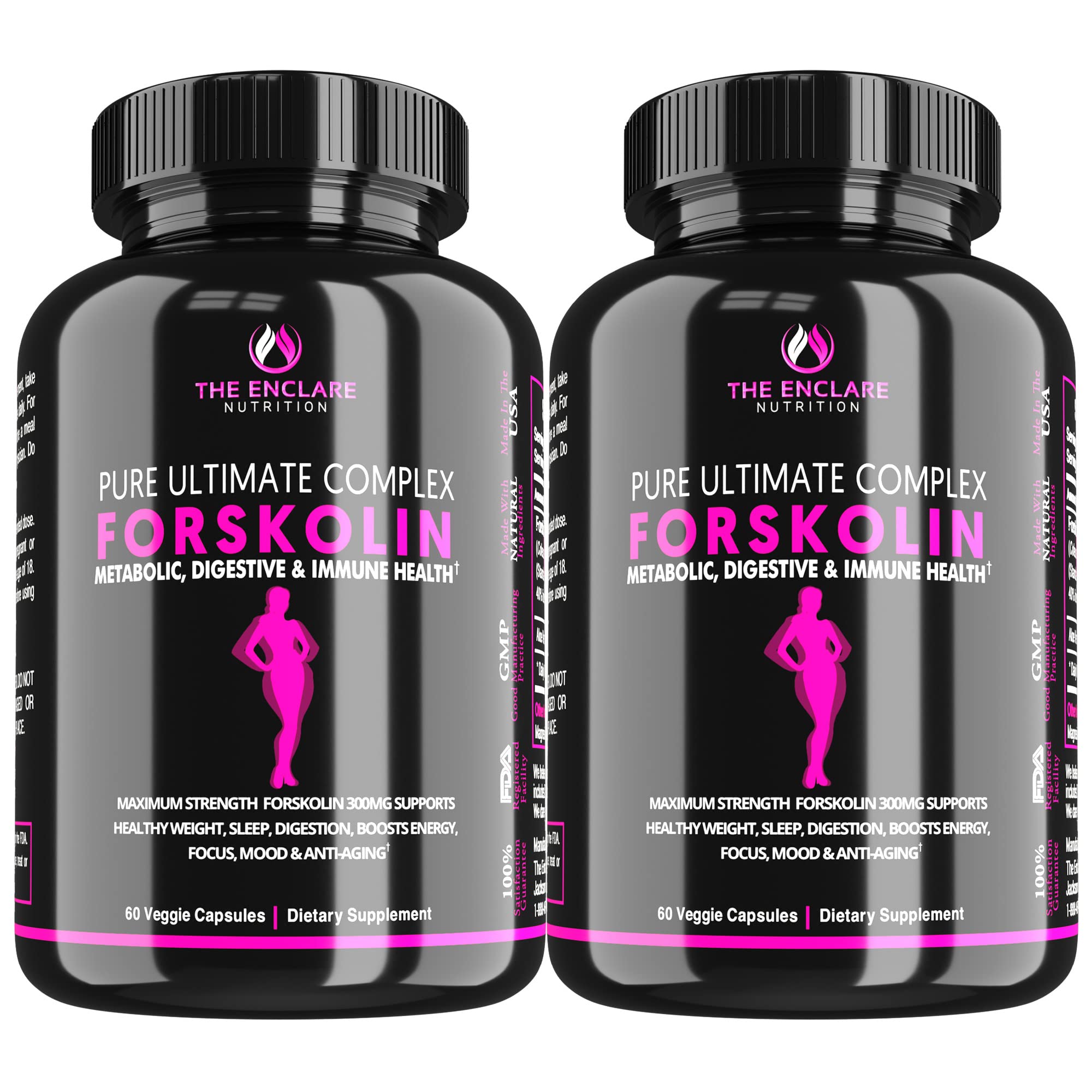 Forskolin Supplement Diet Pills for Women & Men, Reduce Intake, Weight & Fat. Supports 