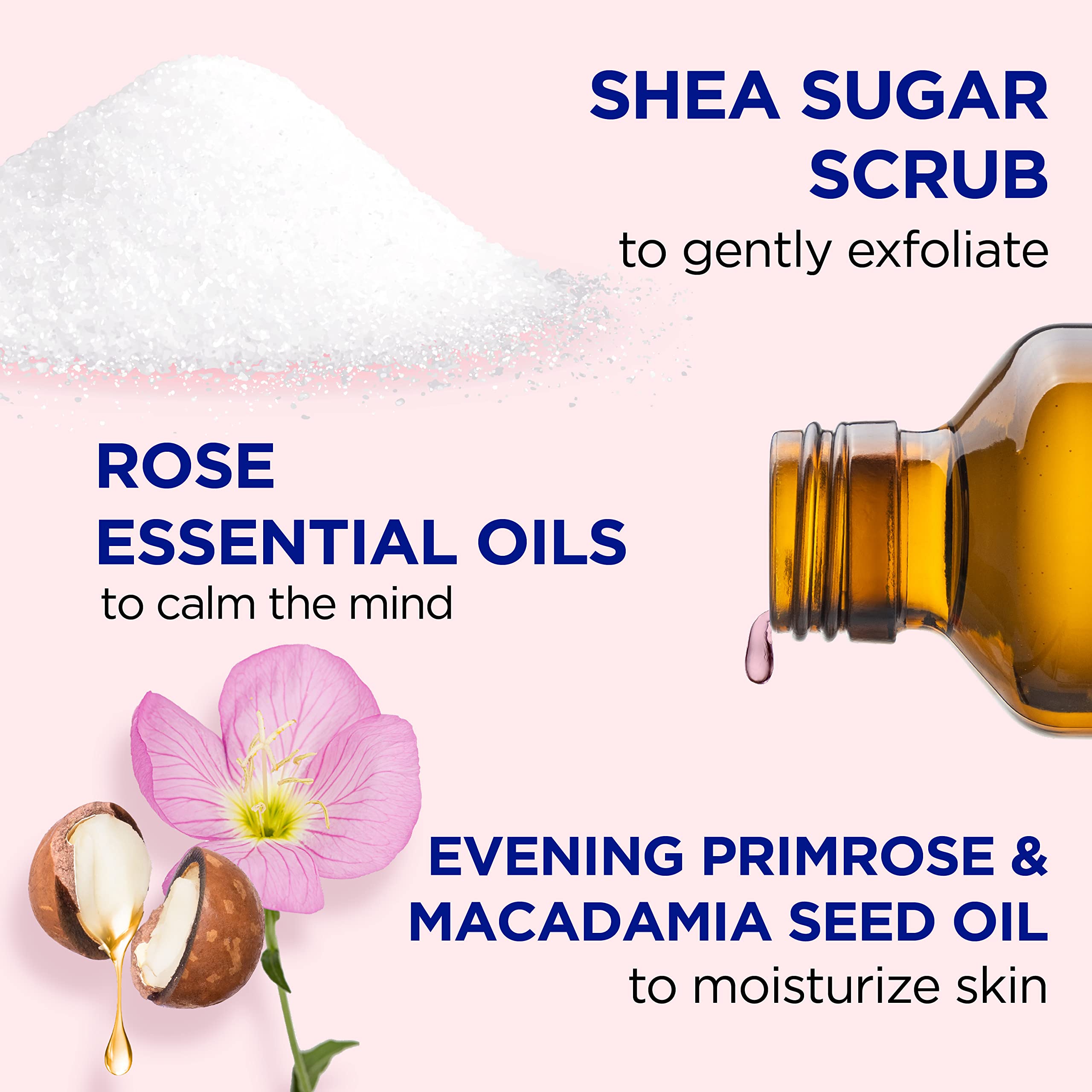 Dr Teal's Shea Sugar Body Scrub, Rose with Essential Oil, 19 oz (Pack of 3) Packaging May Dr Teal's