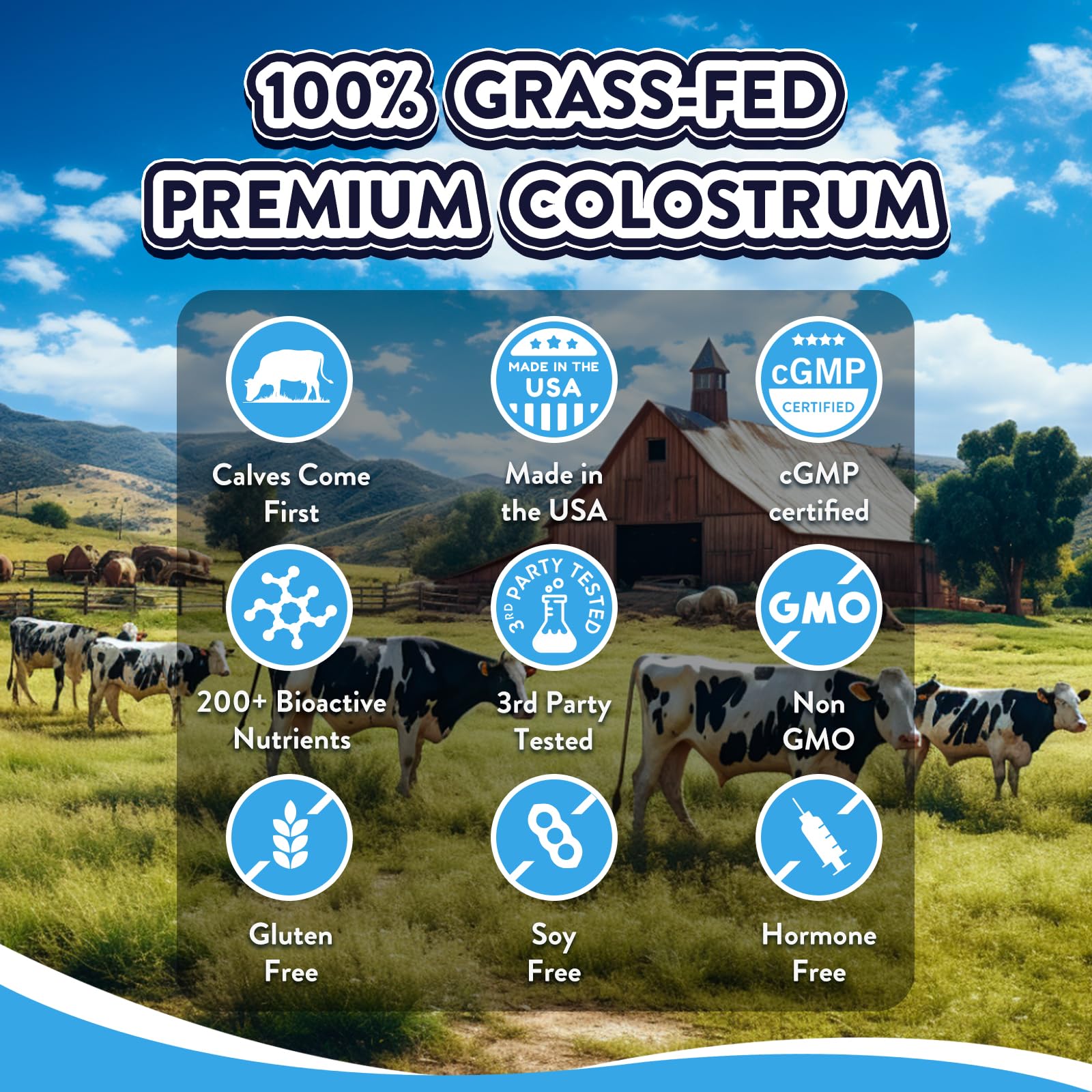 Equip Foods Core Colostrum - 100% Grass Fed Colostrum Powder 3,000mg, 40% IgG Equip