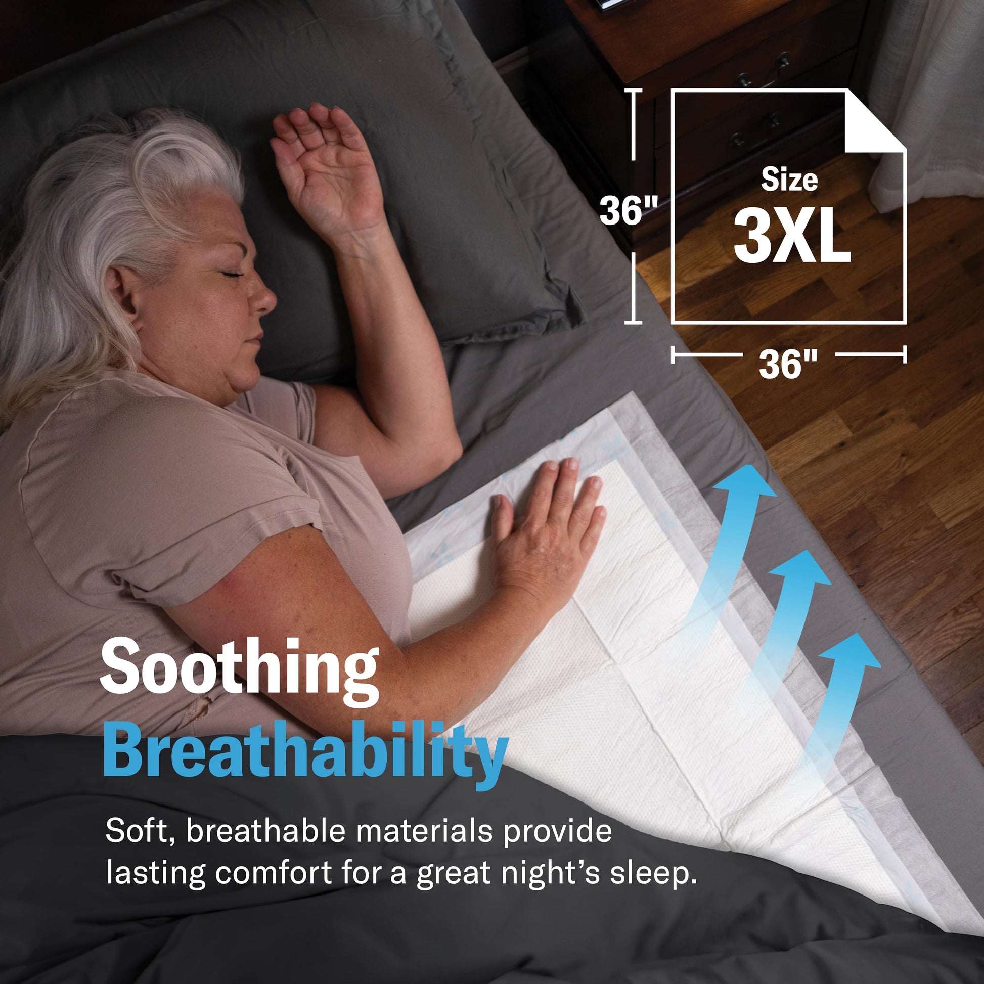 Chucks MAX Hospital Bed Pads Disposable Adult 36 x 36 Breathable Stack Man