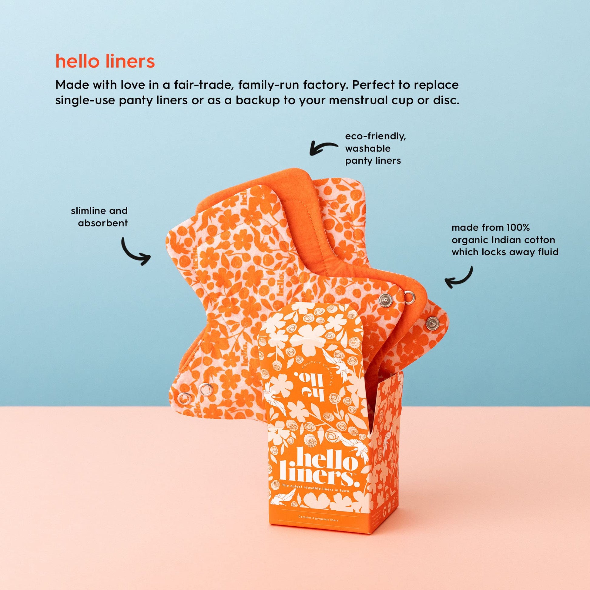 The Hello Starter Pack (Double Box XS/SM + 3-Pack Liners + Spray) 1 ea THE HELLO CUP