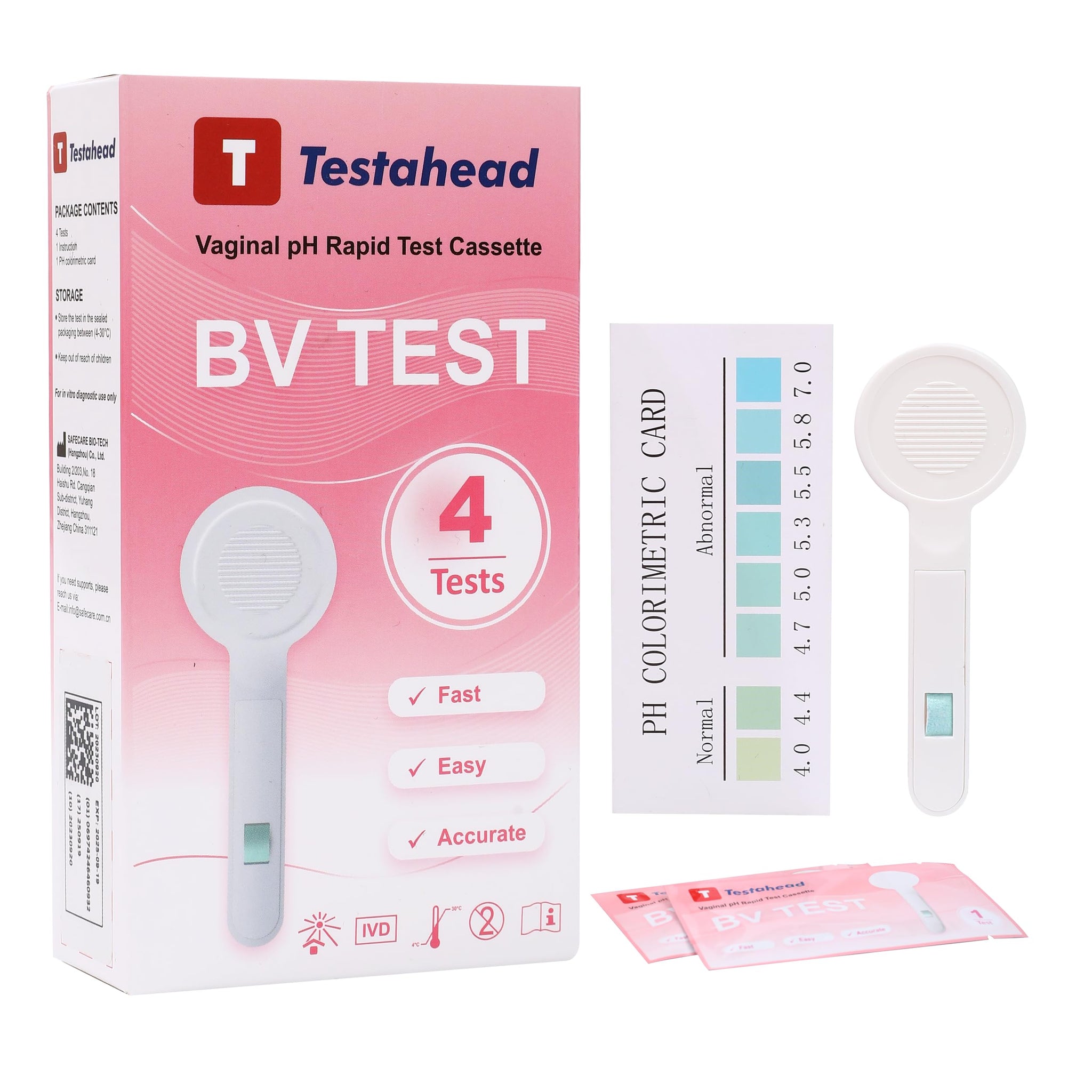 T TESTAHEAD Vaginal pH Test Strips, Feminine Health Vaginal pH Test Strips Kits