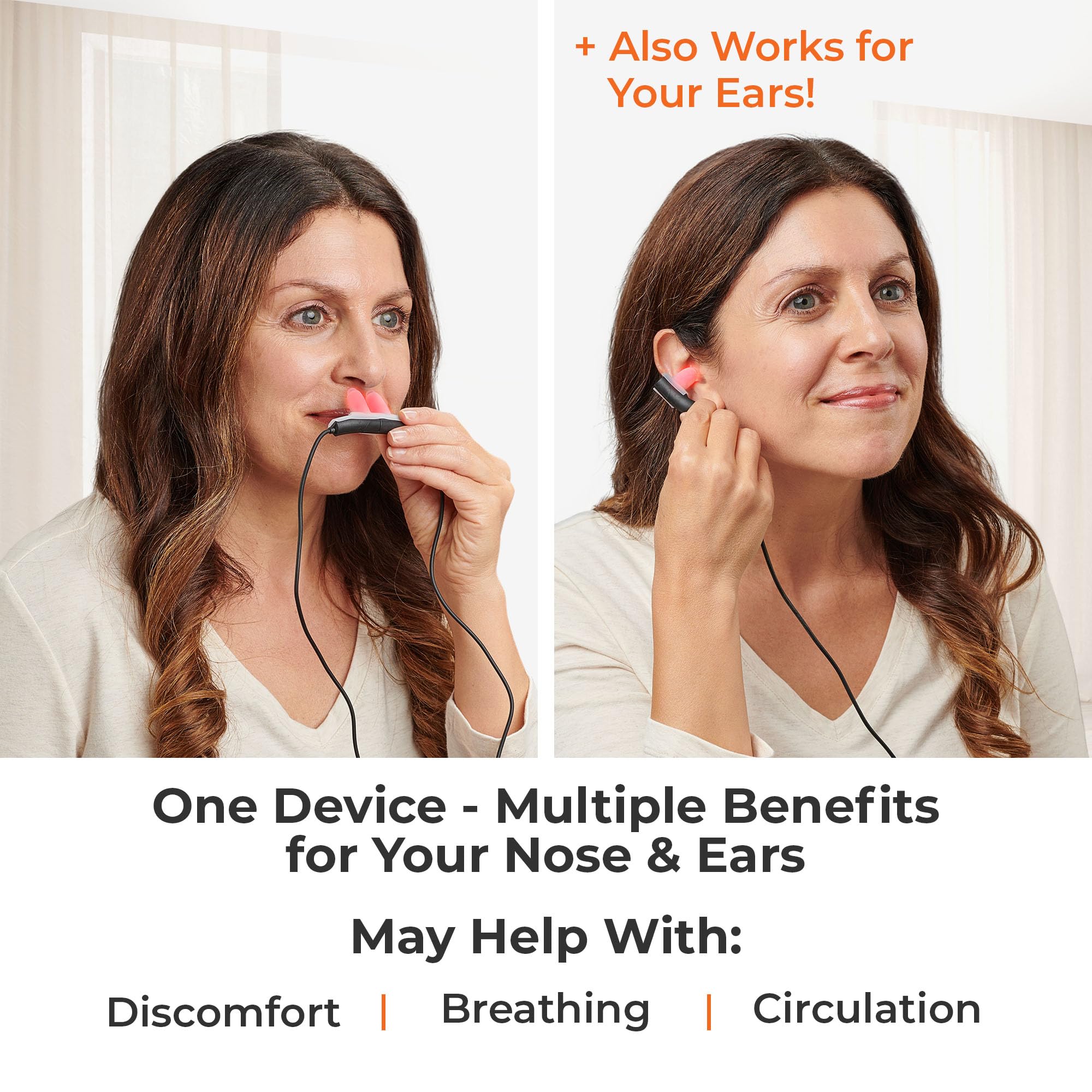 Lifepro Red Light Therapy Device for Nose & Ears - Portable Red and Near Infrared Light Therapy