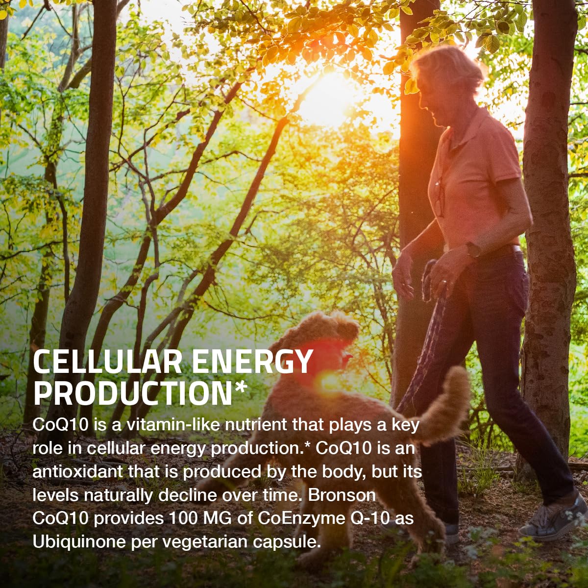 Bronson CoQ10 100 MG High Potency Cellular Energy Production, 120 Vegetarian Capsules Bronson