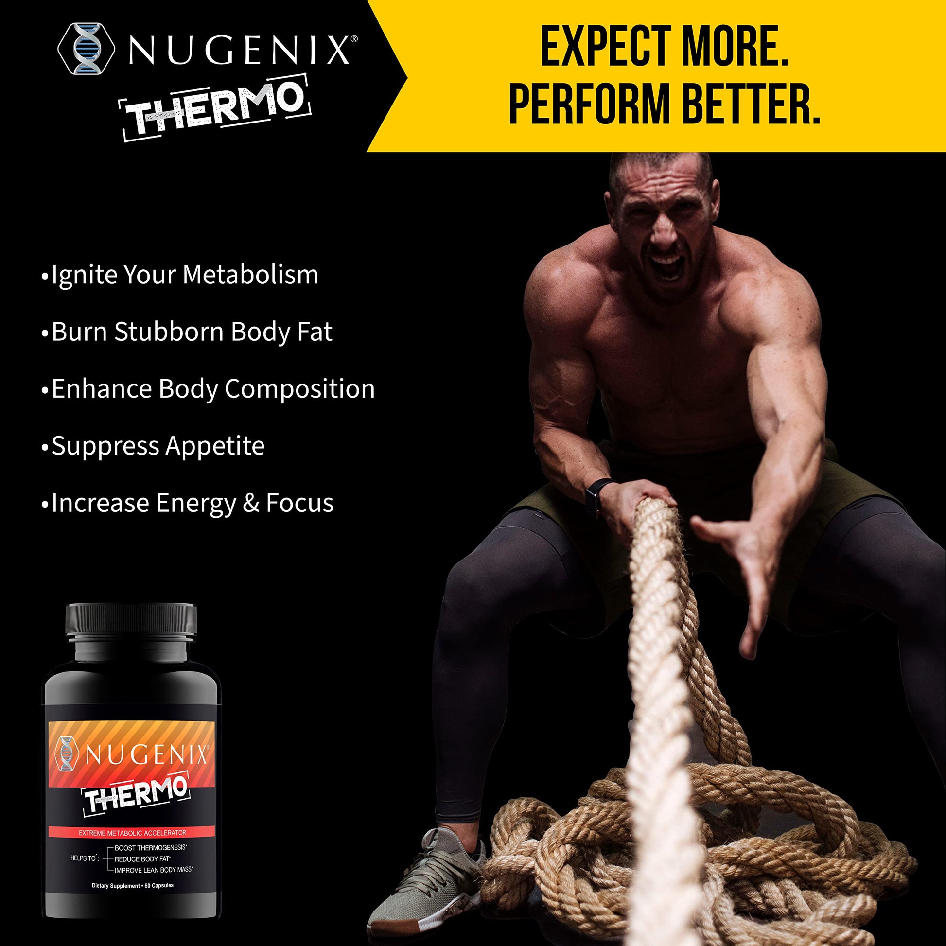 Nugenix Thermo - Thermogenic Fat Burner Supplement Pills for Men, Extreme Metabolic Accelerator Nugenix