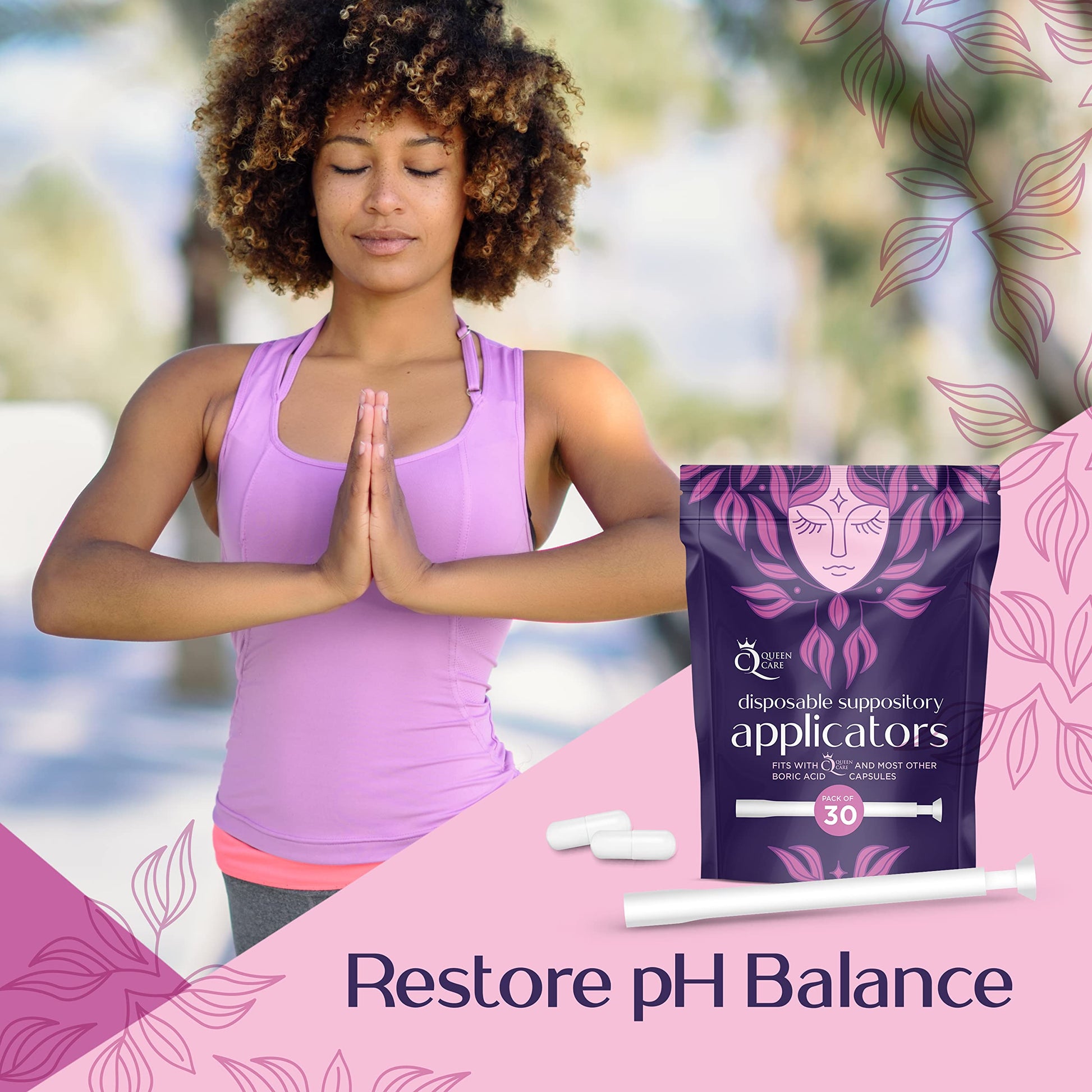 Queen Care - Disposable Suppository Applicator, Boric Acid Applicator, Feminine Care Suppository Applicator Queen Care