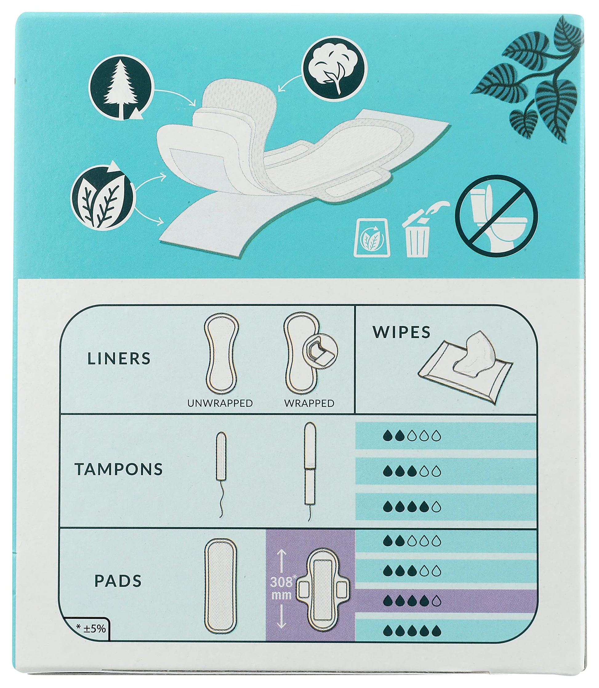 Natracare Slim Fitting Ultra Pads with Wings, Long, Made with Certified Organic Cotton NATRACARE