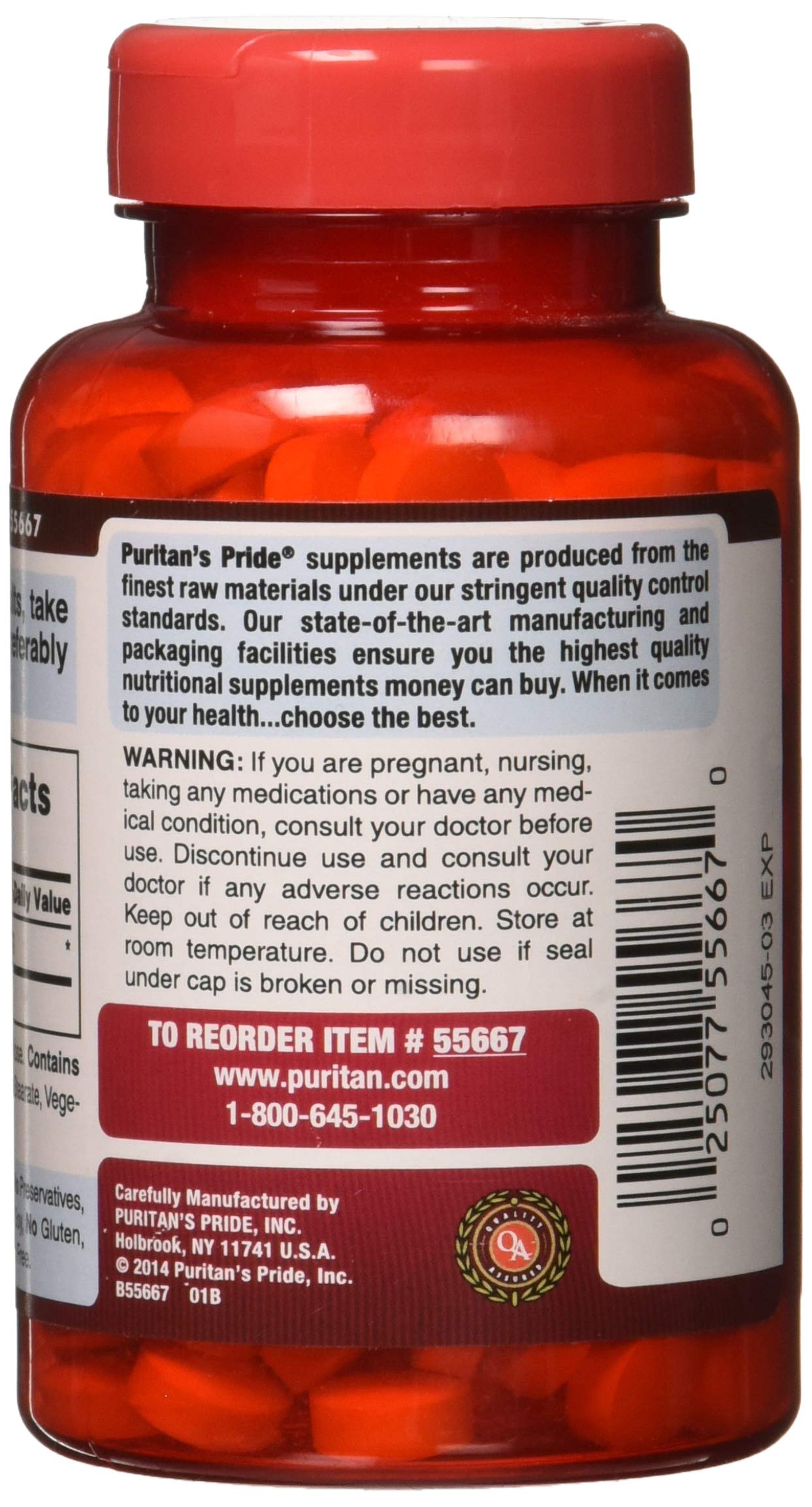 Puritan's Pride Apple Cider Vinegar 600 mg Tablets, 200 Count (Packing May Vary) Puritan's Pride