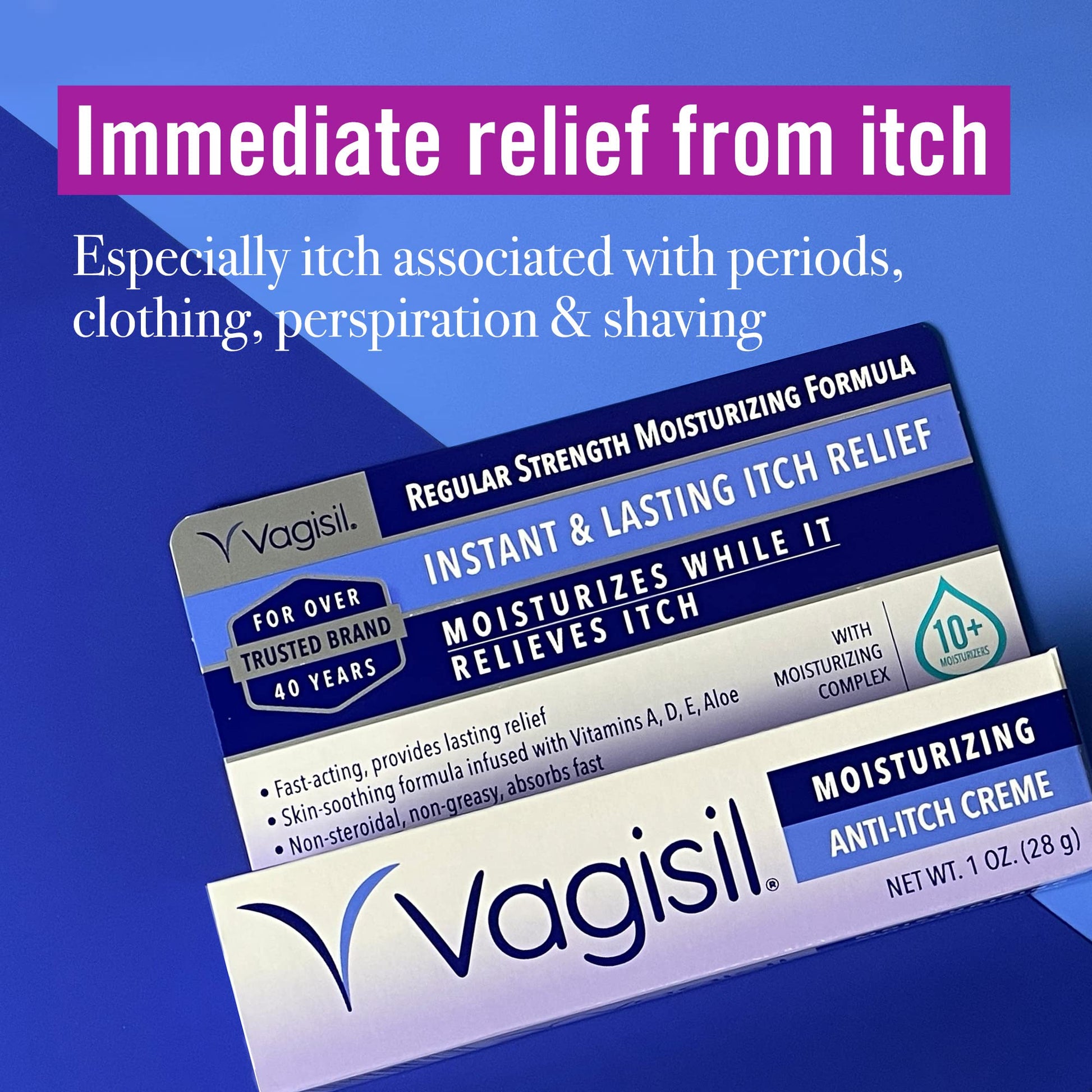 Vagisil Regular Strength Anti-Itch Feminine Cream for Women, Gynecologist Tested Vagisil