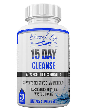 Eternal Zen 15 Day Colon Cleanser Detox with Extra Strength Herbs, Senna is a Fast Acting 