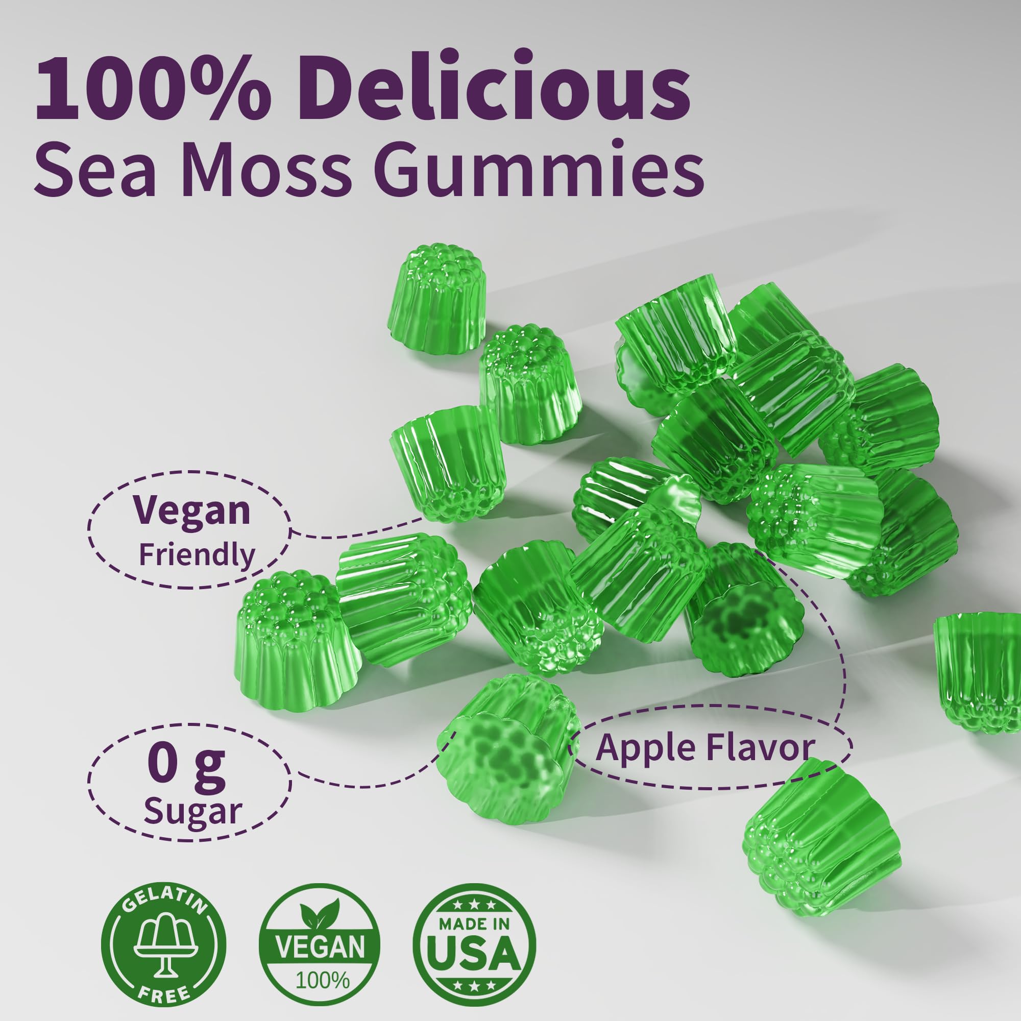 Sea Moss Supplement 5000mg, Sugar Free Sea Moss Gummies, Irish Sea Moss EnvyDeal