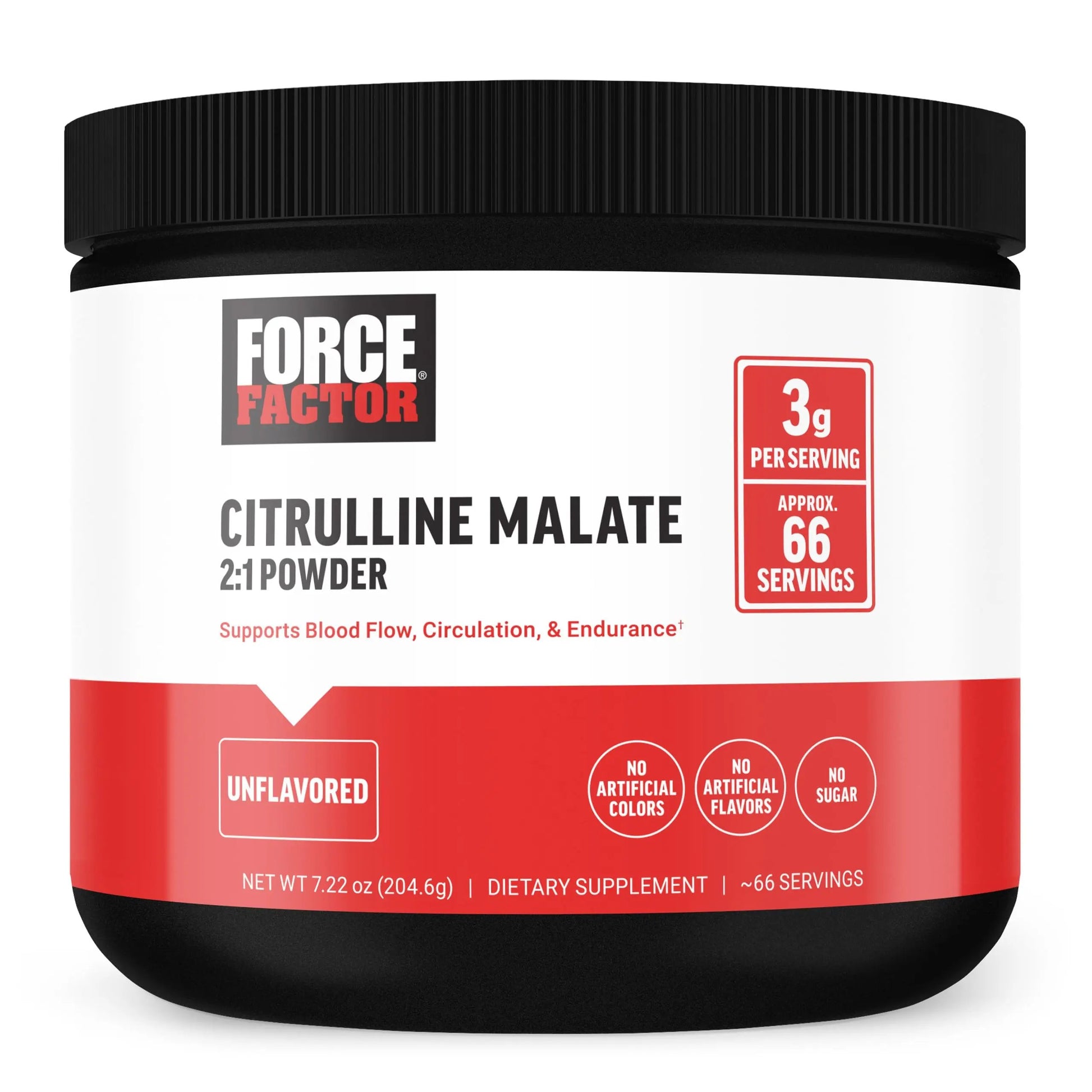 FORCE FACTOR Citrulline Malate 2:1, L Citrulline Supplement for Men to Boost Nitric Oxide