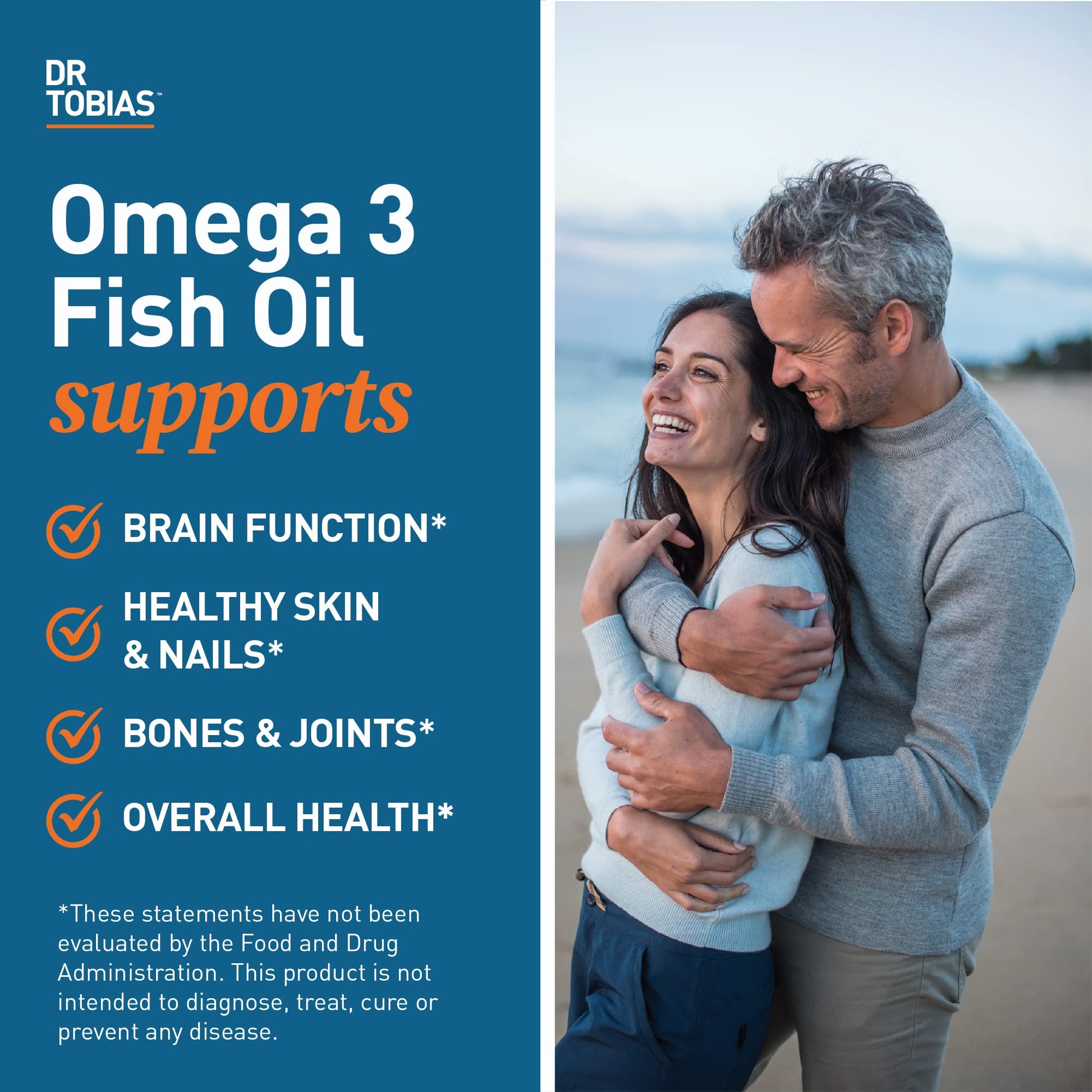 Dr. Tobias Omega 3 Fish Oil, 800 mg EPA 600 DHA Supplement for Heart, Brain & Immune Dr. Tobias