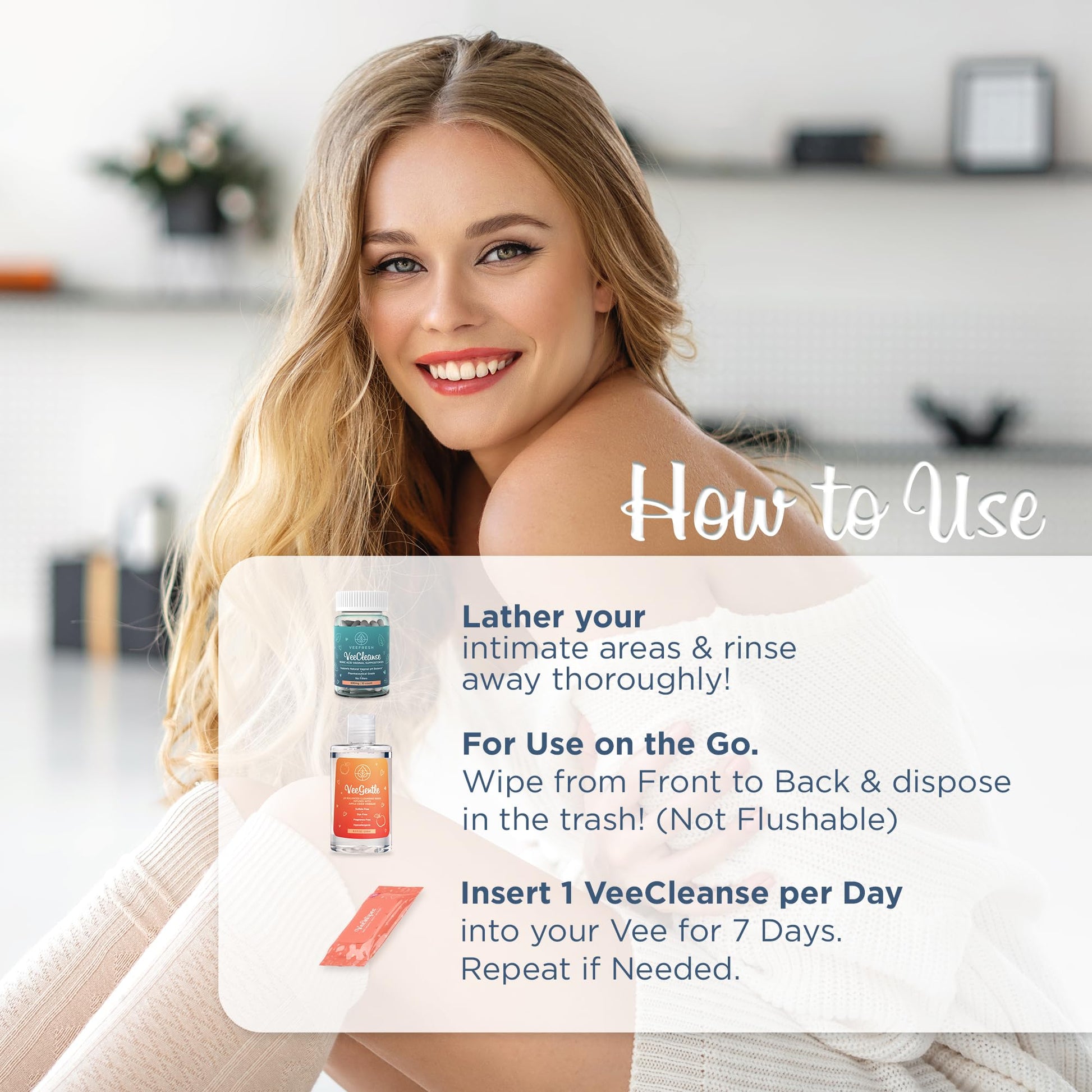 VeeFresh VeePower Bundle - A Convenient Feminine Care Bundle for Any-Time Freshness & Odor Control VeeFresh