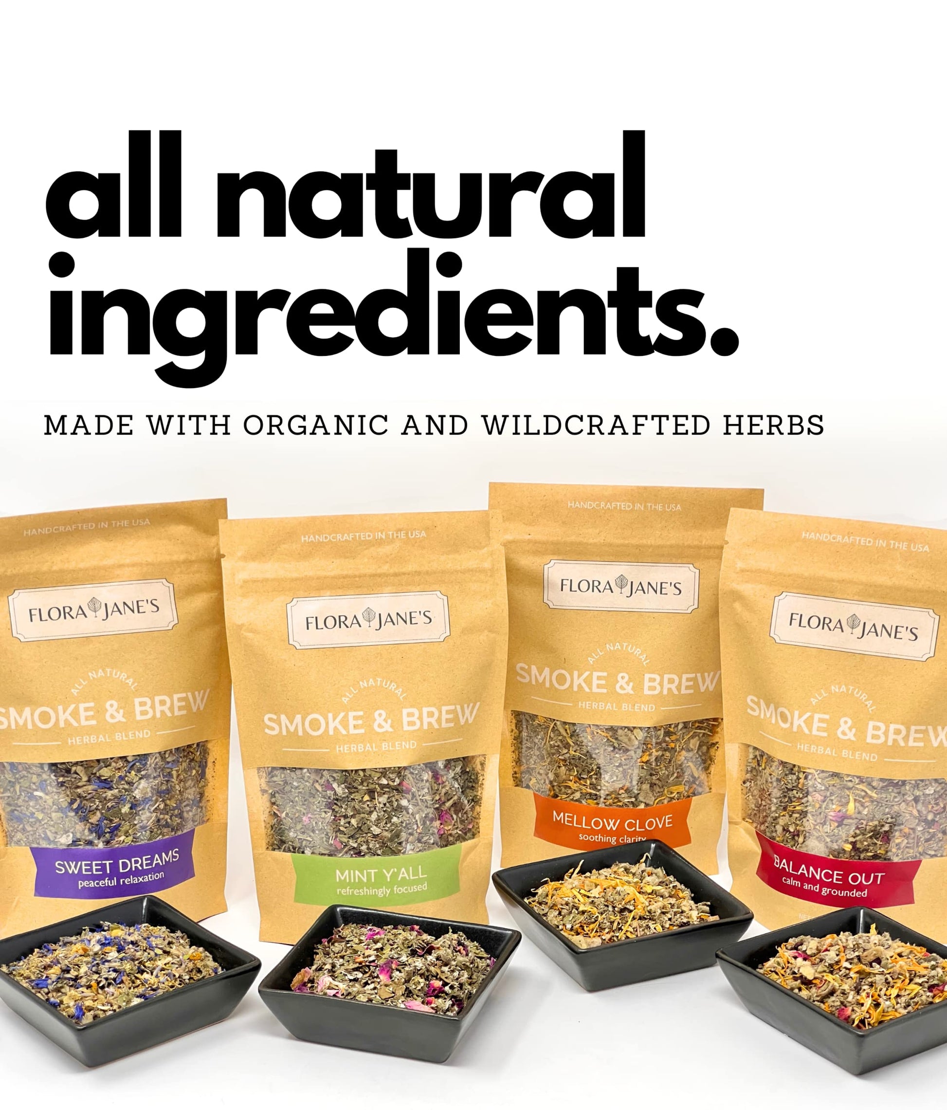 Smoke & Brew - Sweet Dreams Blend for Relaxation and Sleep - Caffiene Free Tea and Smoke Blend Flora Jane's