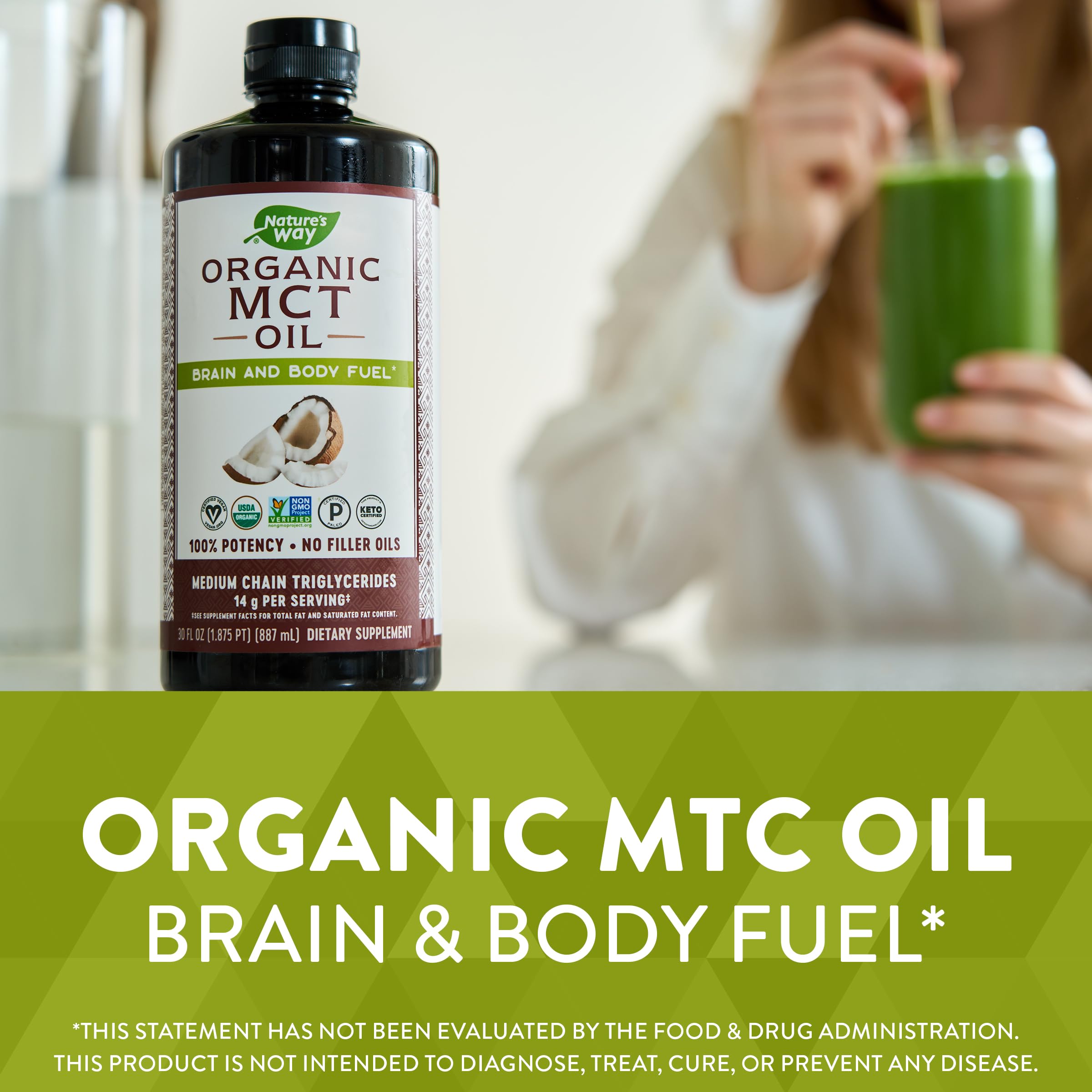 Nature's Way MCT Oil, Brain and Body Fuel from Coconuts*; Keto Paleo Certified Nature's Way
