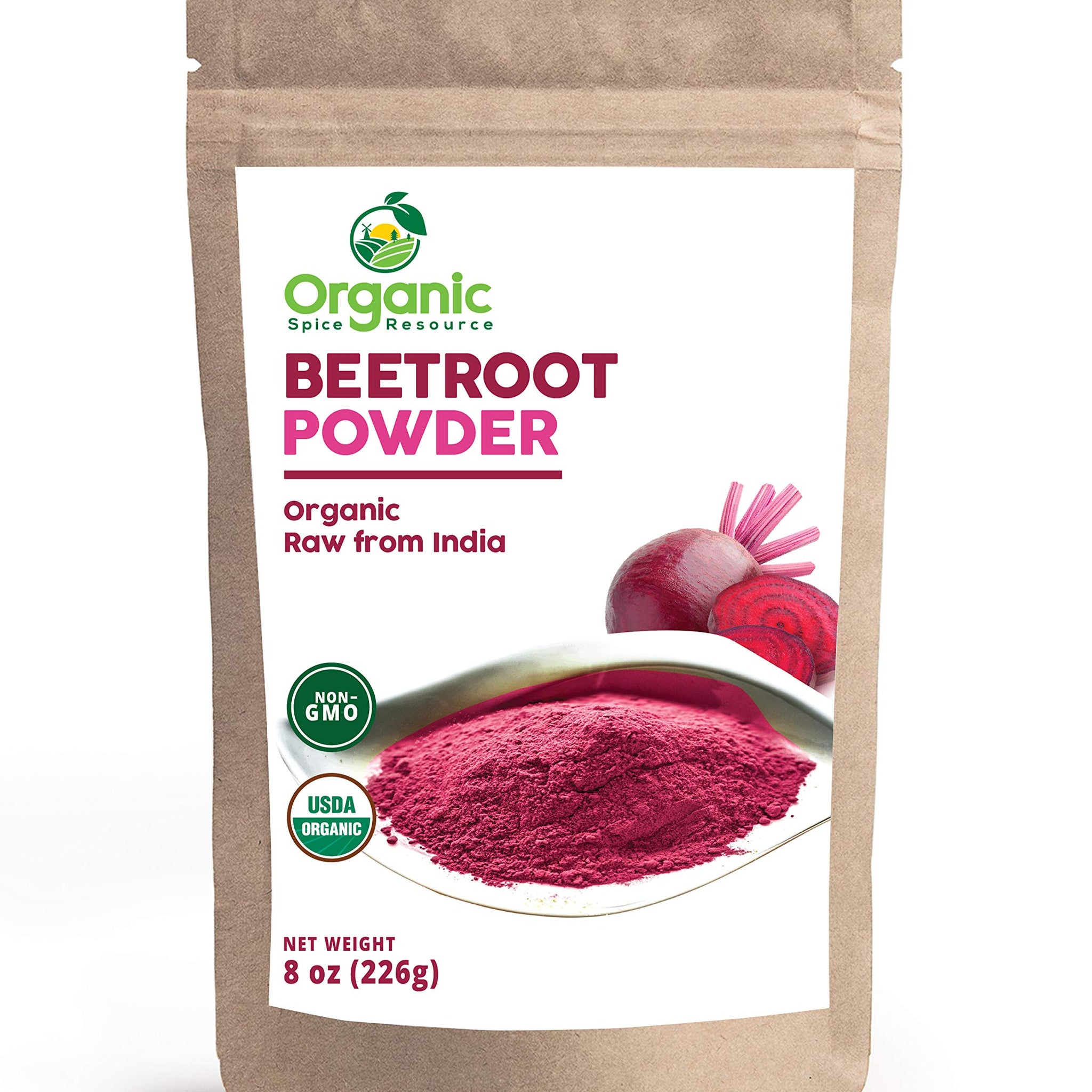 Organic Beet Root Powder | 8 oz or 226g | USDA Organic Approved, Raw and Non GMO 