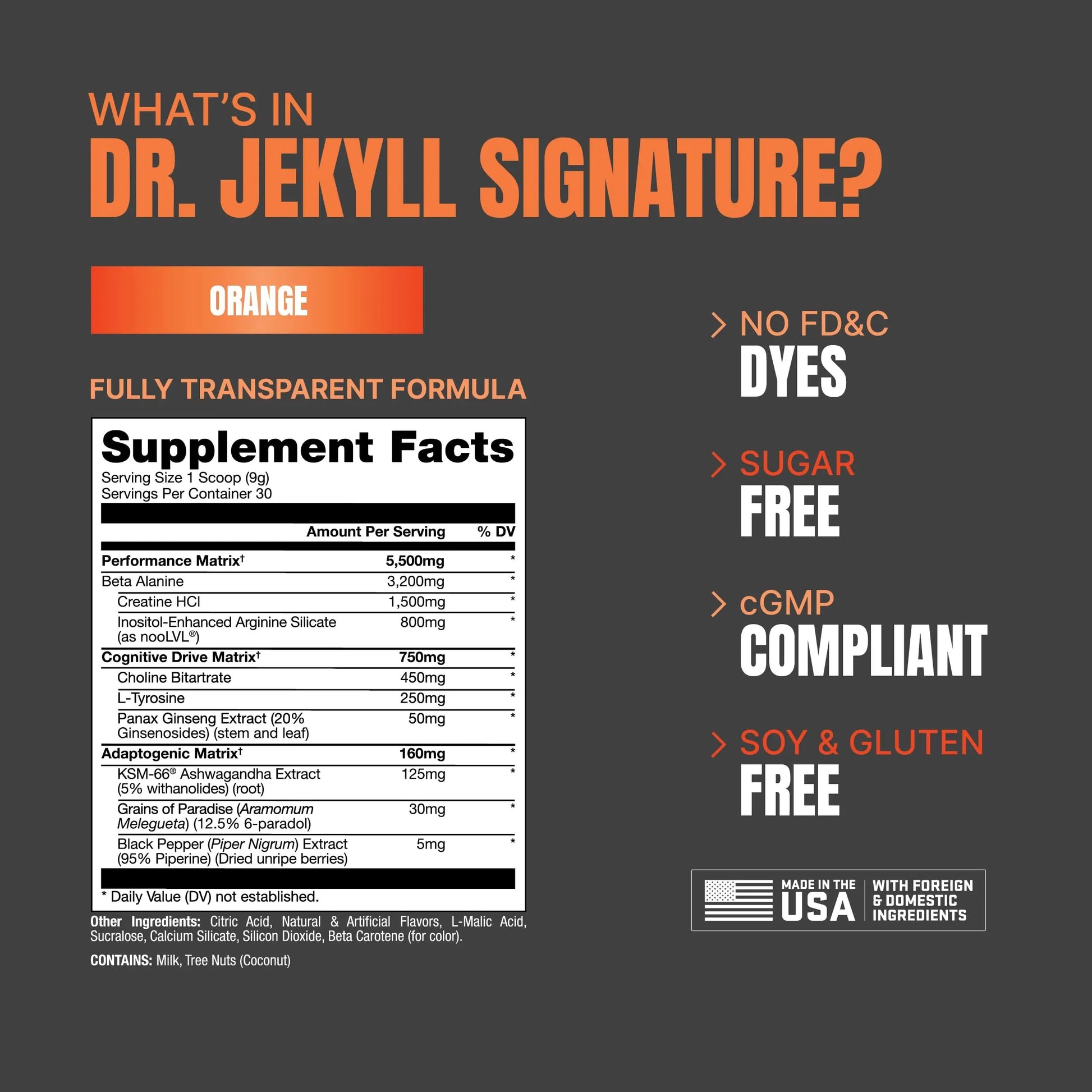 PROSUPPS Dr. Jekyll Signature Pre-Workout Powder, Stimulant & Caffeine Free, Intense PROSUPPS