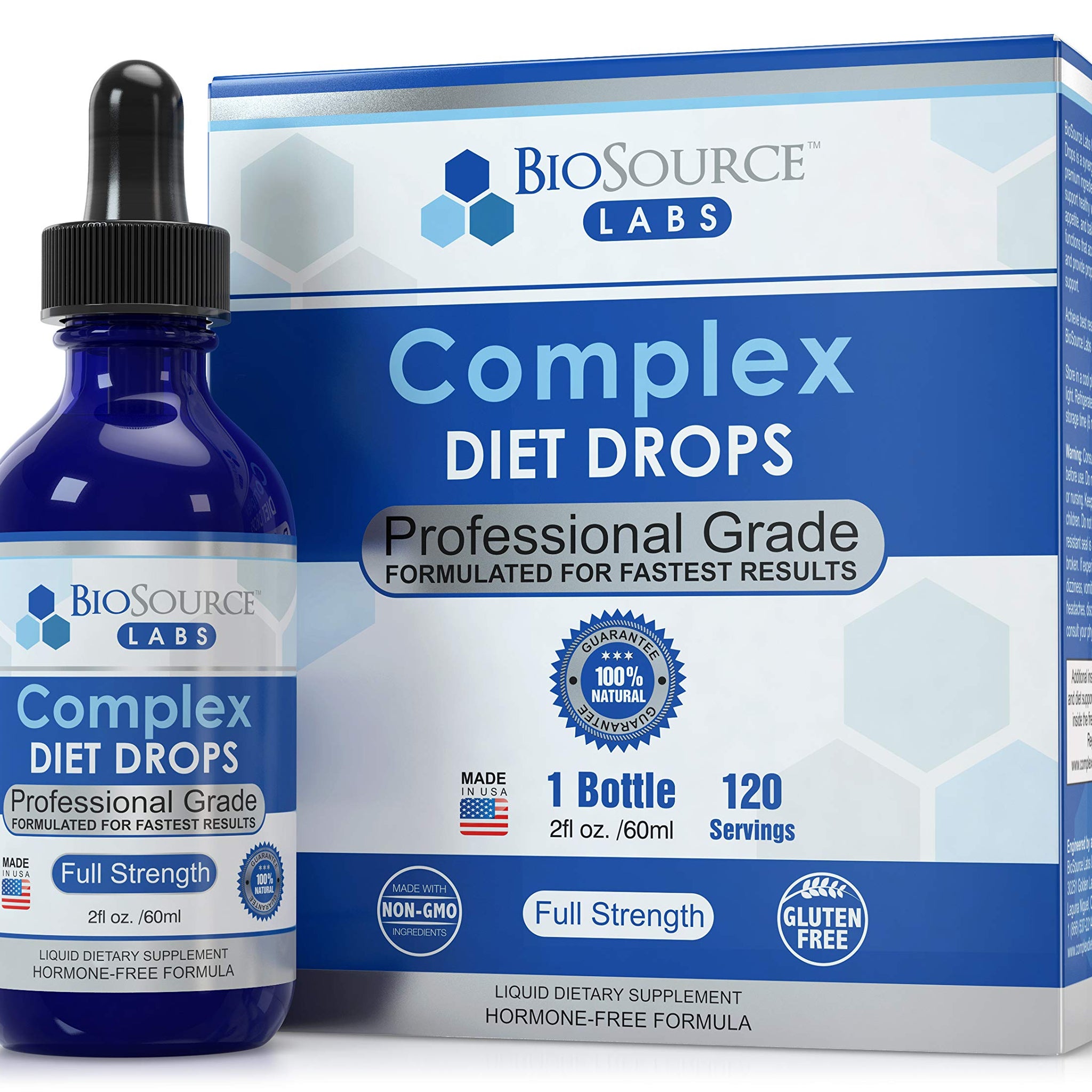 BioSource Labs Complex Diet Drops – Best Natural Weight Management Drops for Men and Women
