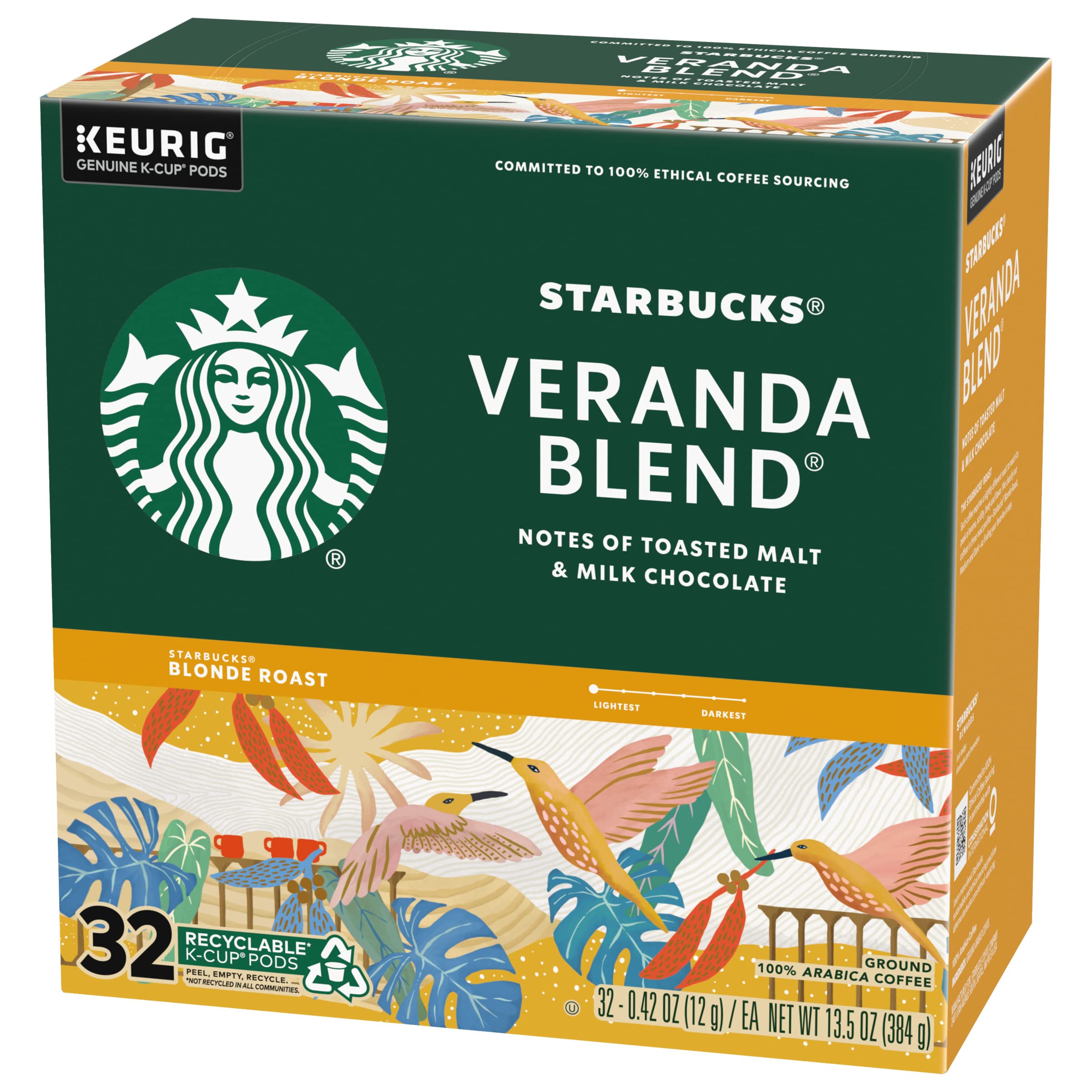 Starbucks Veranda Blend Coffee K-Cups,4/24 Pack-96 K-Cups Starbucks