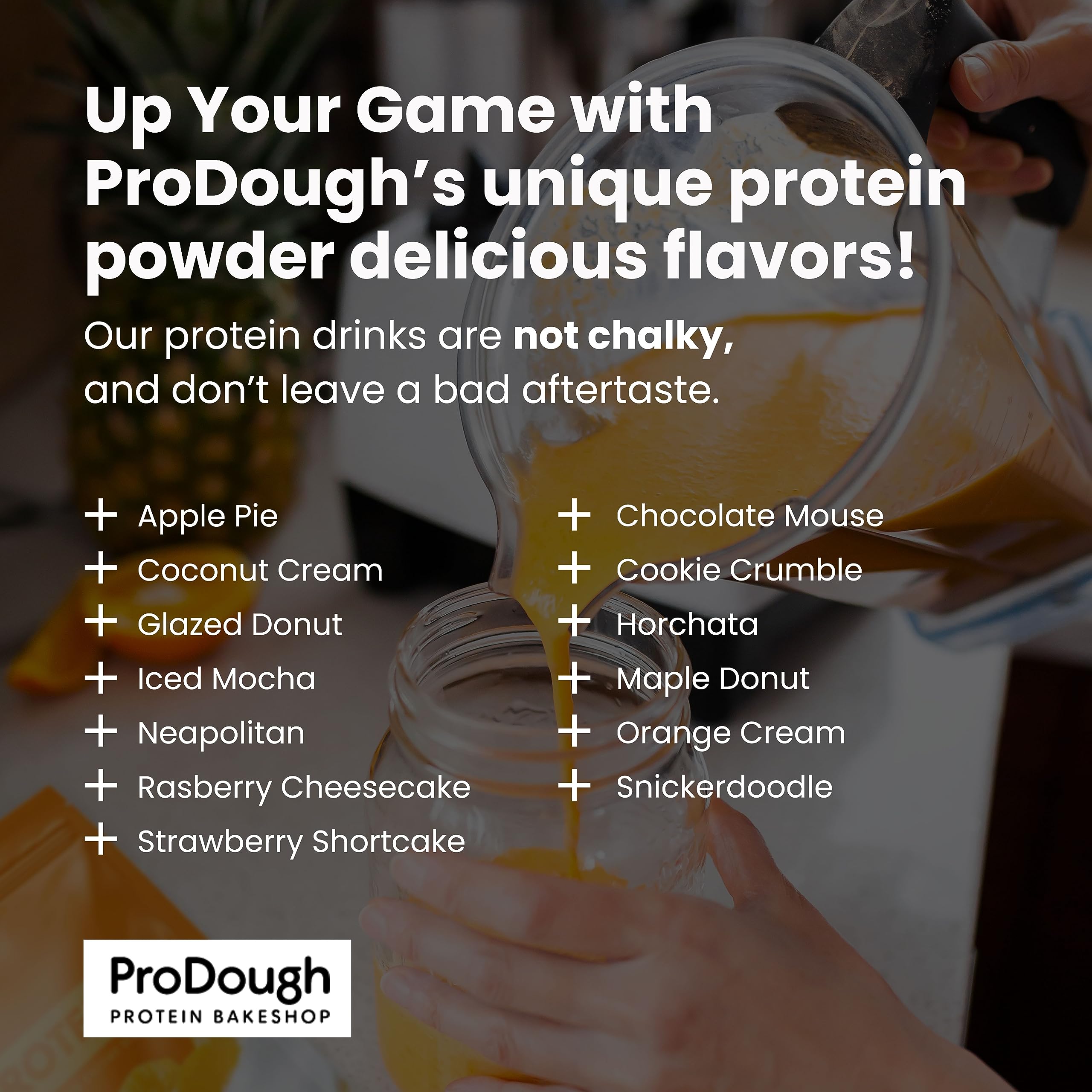 ProDough Gourmet Whey Isolate Hydrolized Protein Powder for Shake Mix- Easy Digest ProDough Protein Bakeshop