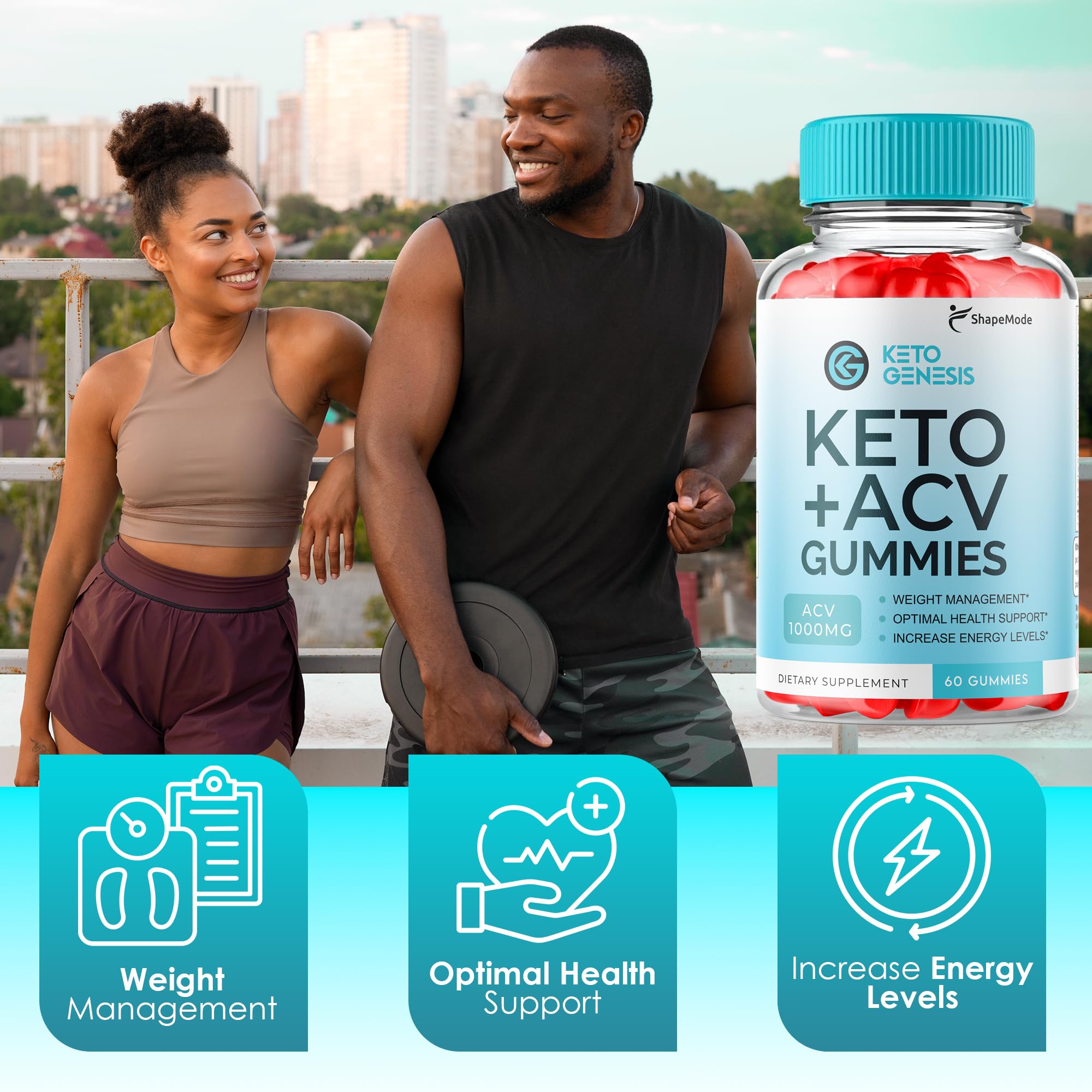 Keto Genesis ACV Gummies - Advanced Weight Loss, Genesis Keto Ketones Apple Cider SHAPEMODE