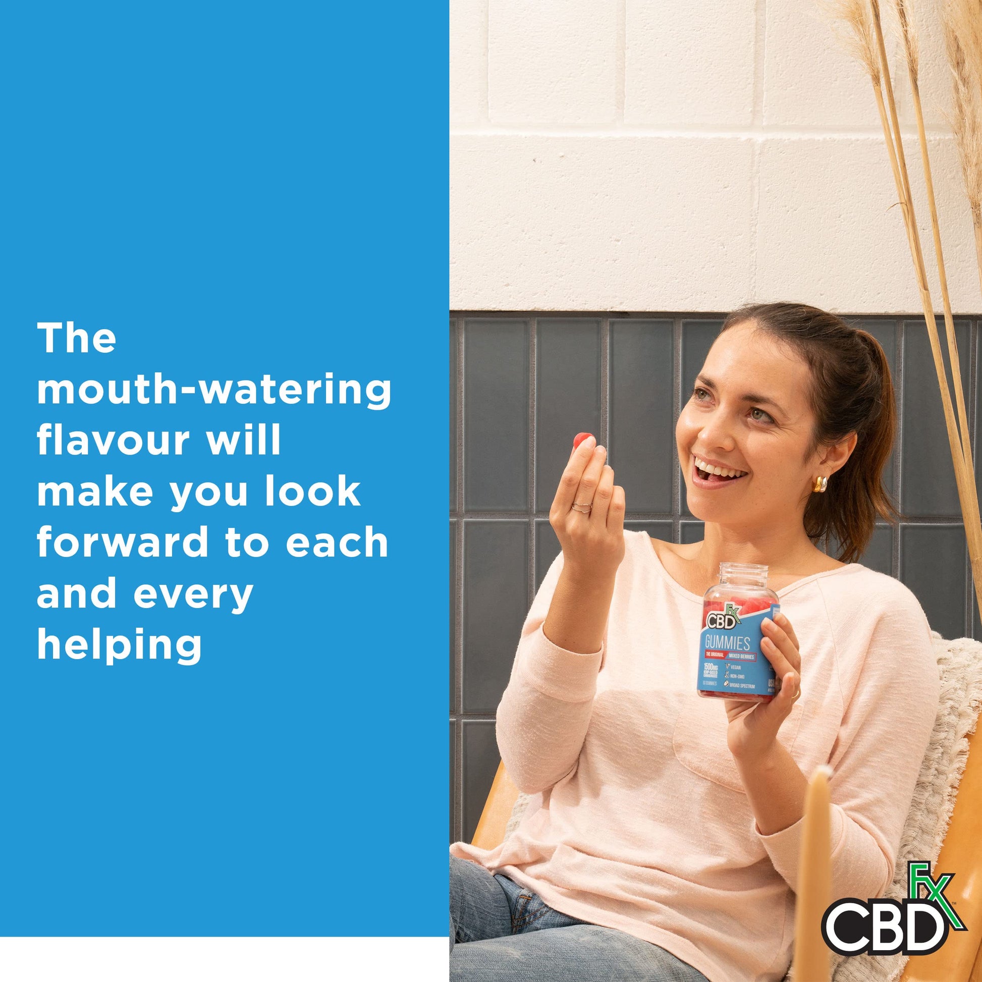 CBDfx 1500mg CBD High Strength Vegan Mixed Berry Gummies 25mg CBD per Gummy CBDFX