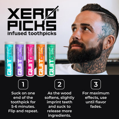 Xero Picks Infused Flavored Toothpicks to Help Quit Smoking - Nicotine