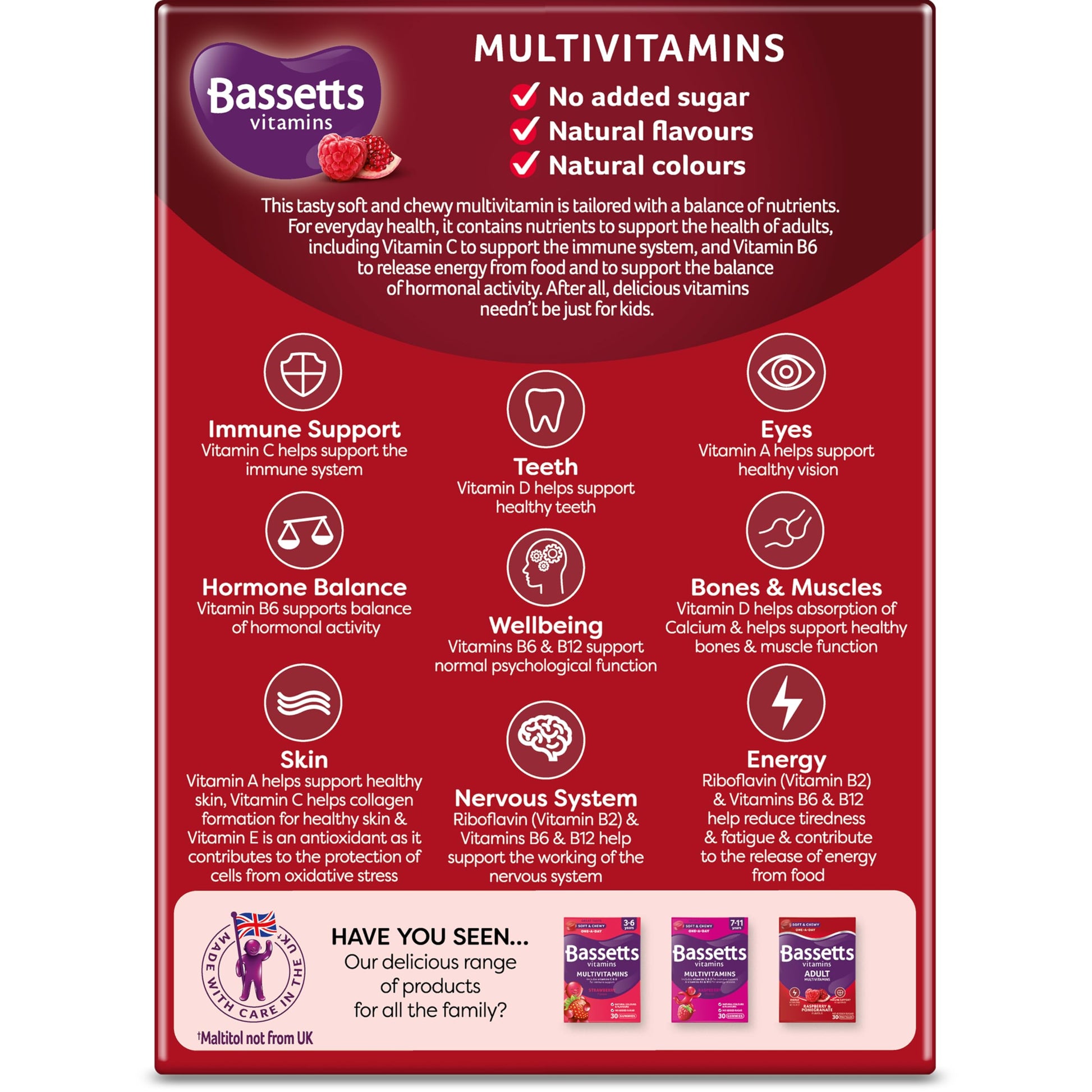 Bassetts Vitamins Adults Multivitamins, 60 Pastilles Bassetts Vitamins