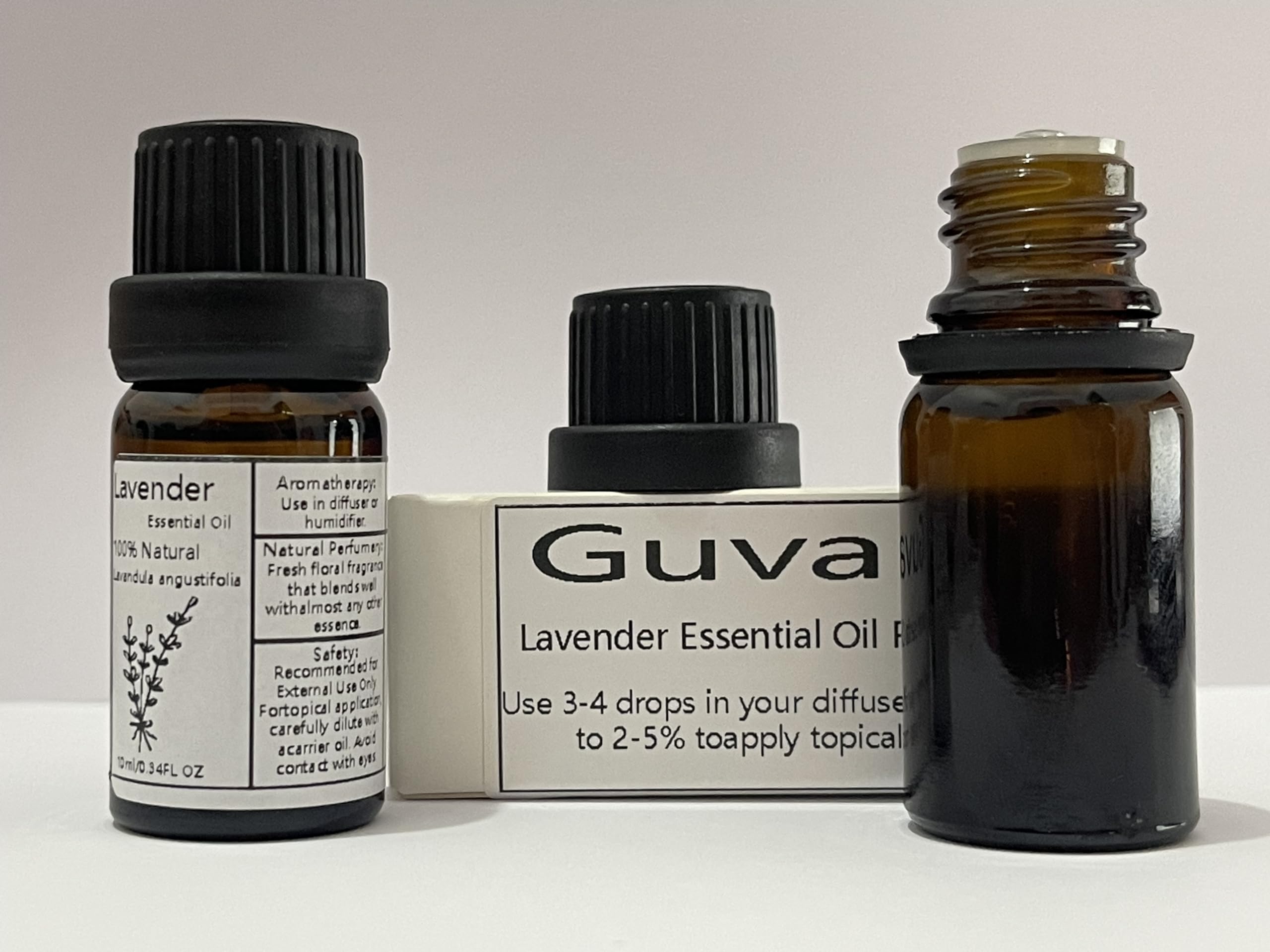 Guvar Lavender Essential Oil Pure for Diffuser for Aromatherapy and Home 100% Pure Natural Extraction Guvar