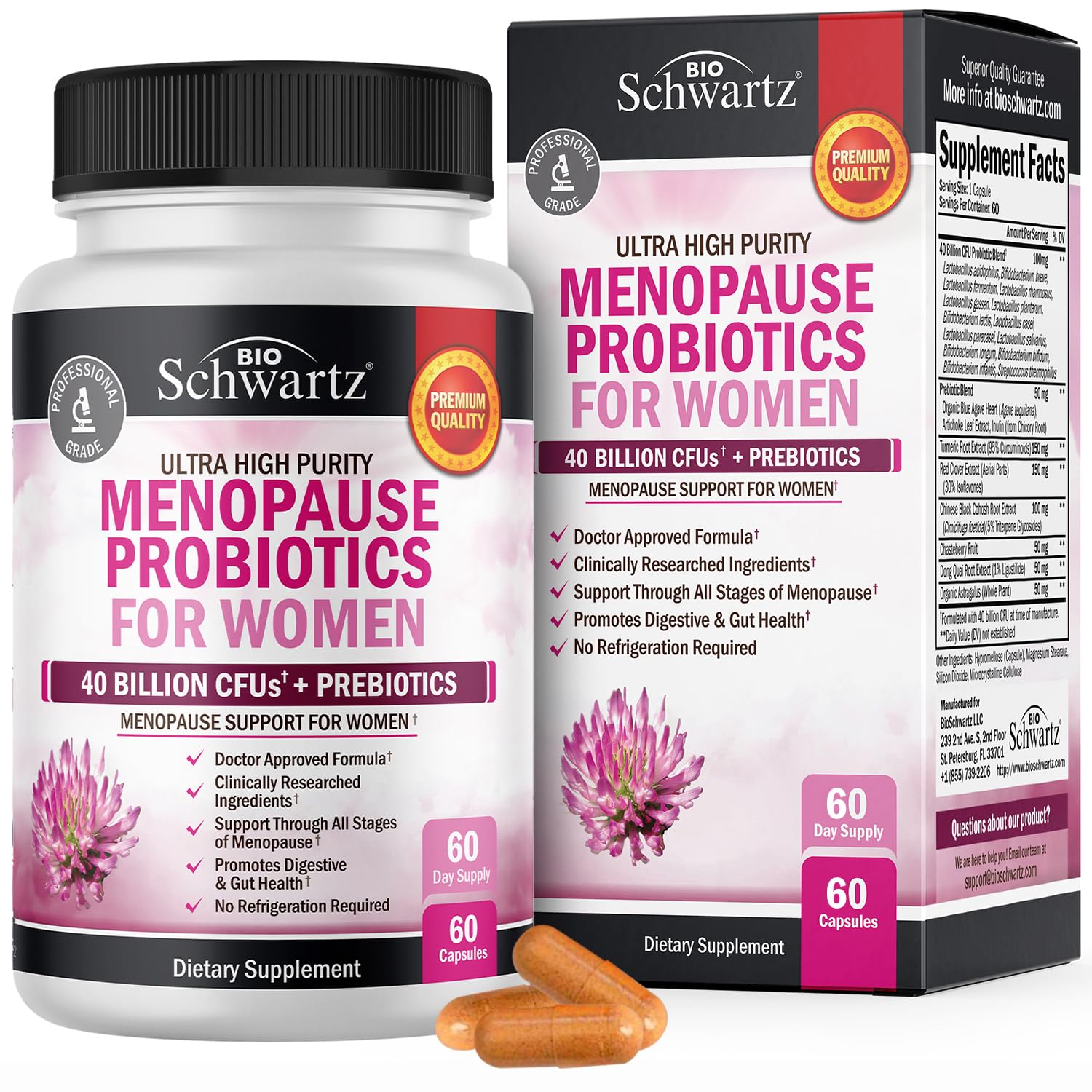Menopause Support Probiotics for Women - Unique Menopause Relief for Hot Flashes 