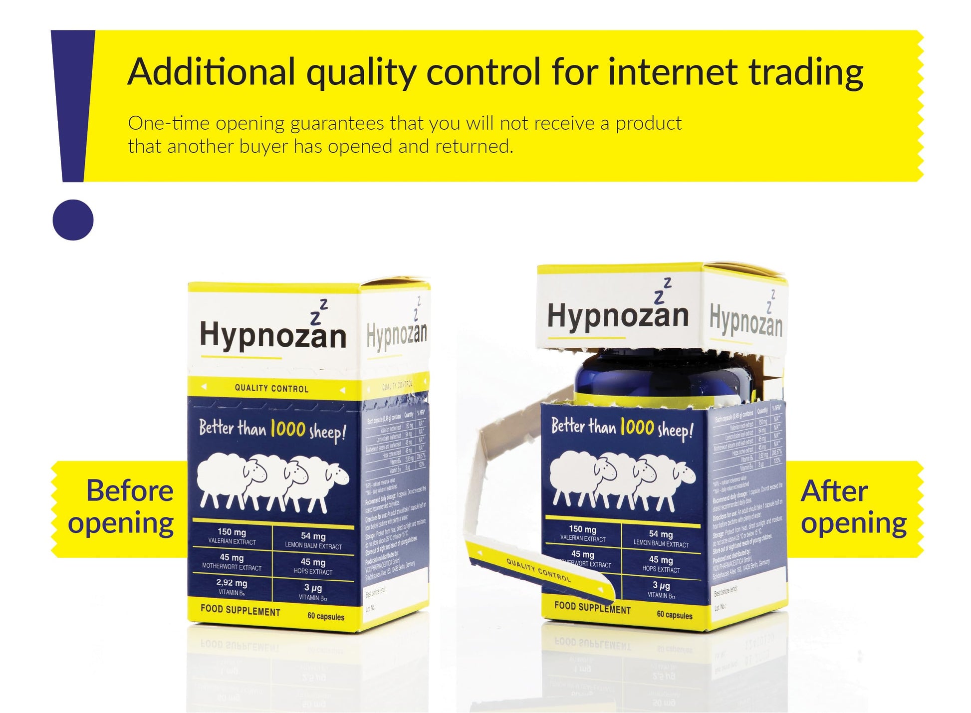 Hypnozan. 60 Easy Nights in Every Pack - 60 Capsules, Just One Before Bed. Natural Vox pharmaceutica