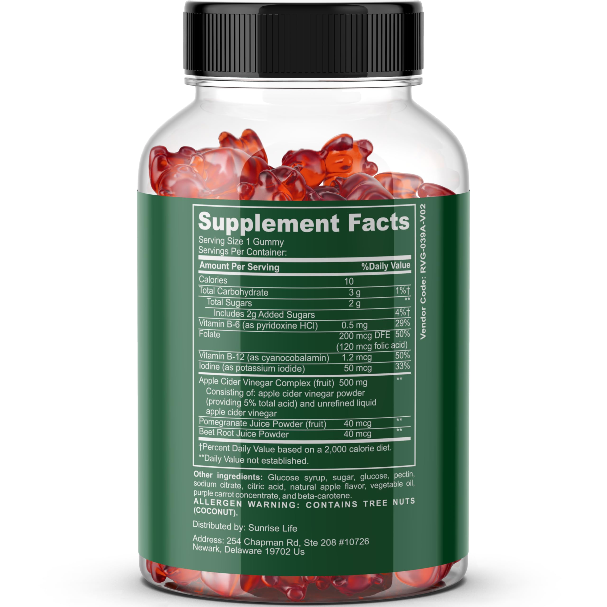 Sunrise Life ACV for Health | Keto Gummies | Weight Loss, Ketosis Support | Pomegranate Sunrise Life