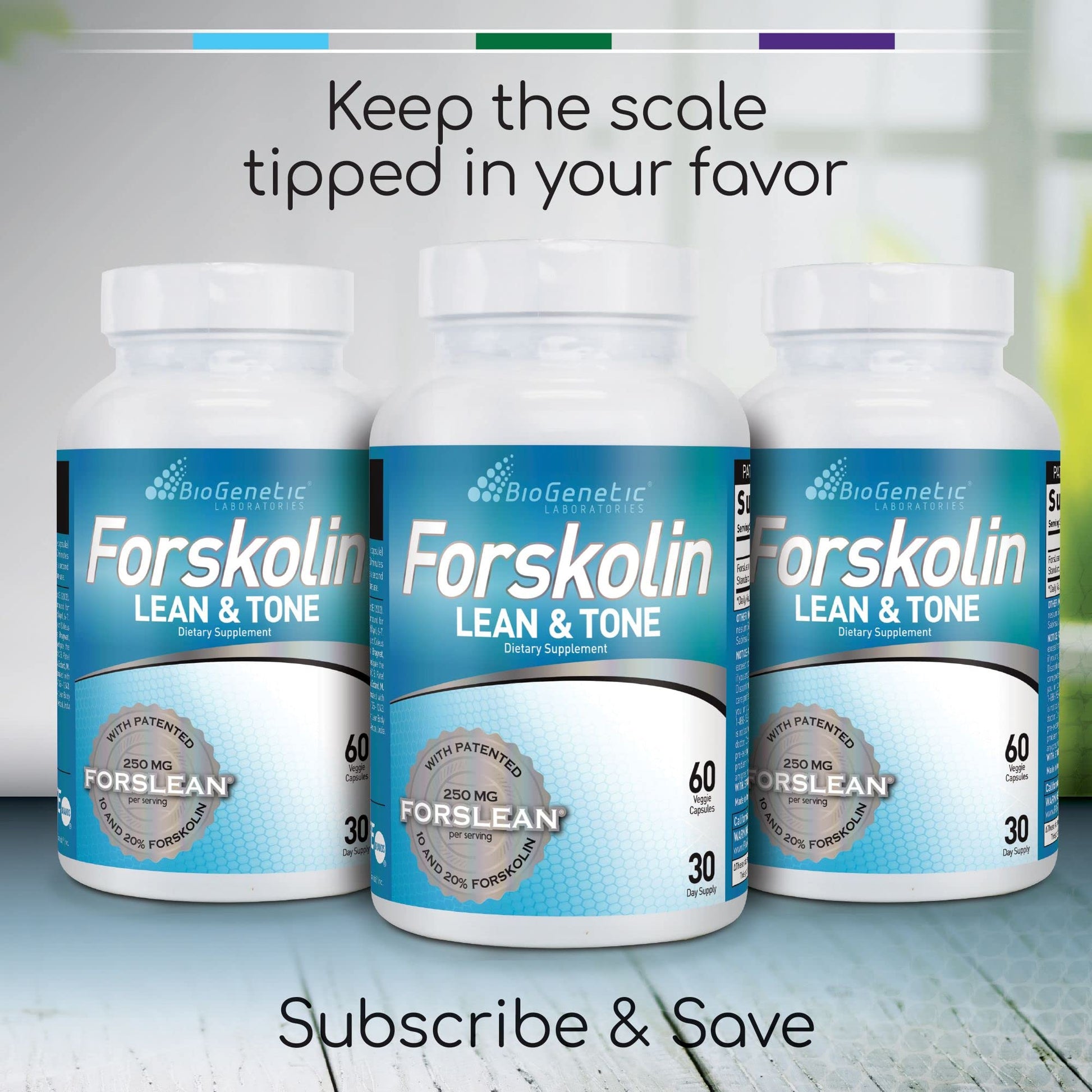 BioGenetic Labs Forskolin Lean & Tone - Weight Loss Pills - Body Toning Formula Fat Burner BioGenetic Laboratories