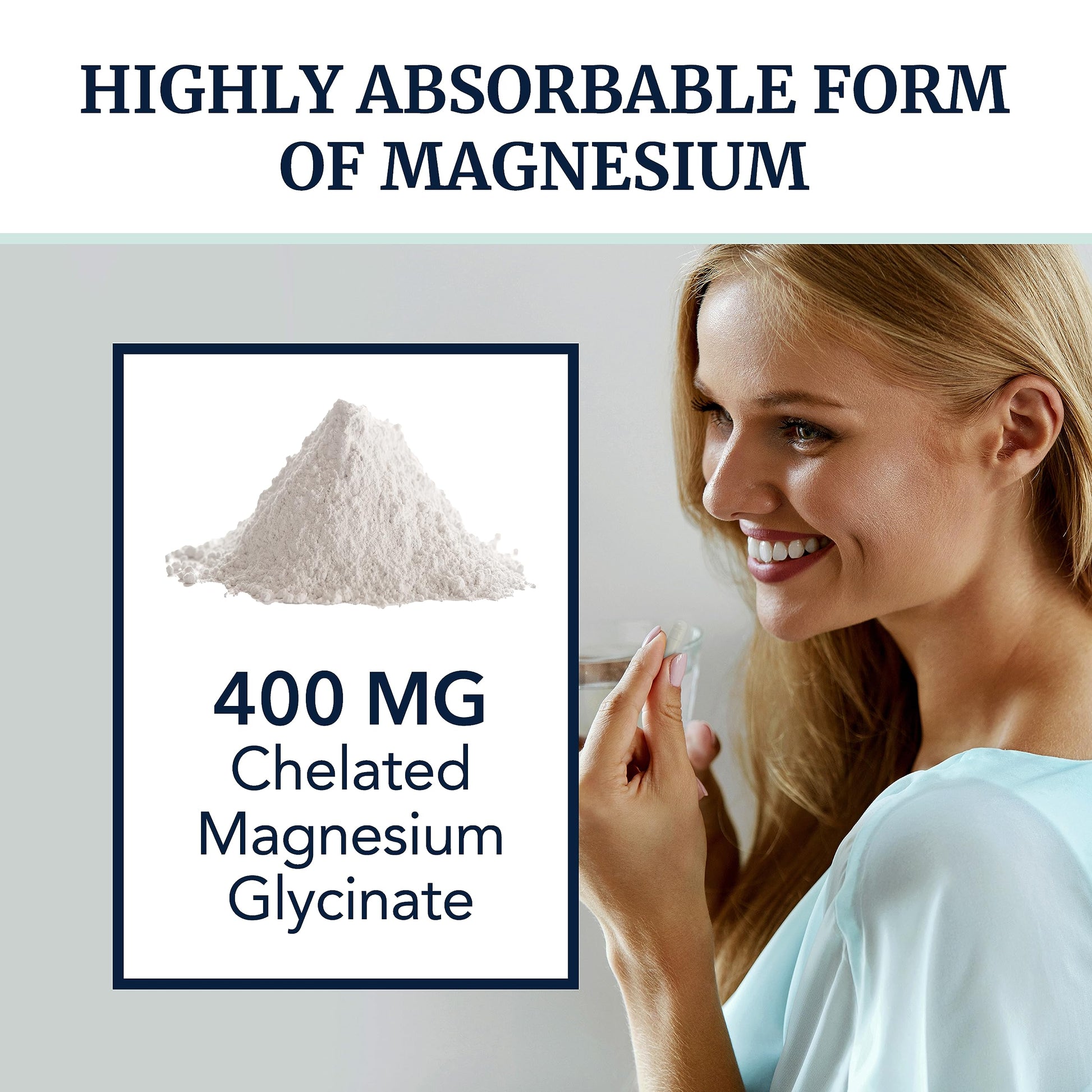 Magnesium Bisglycinate 400mg | Chelated Bisglycinate for Muscle Relaxation, Bones Nobi Nutrition