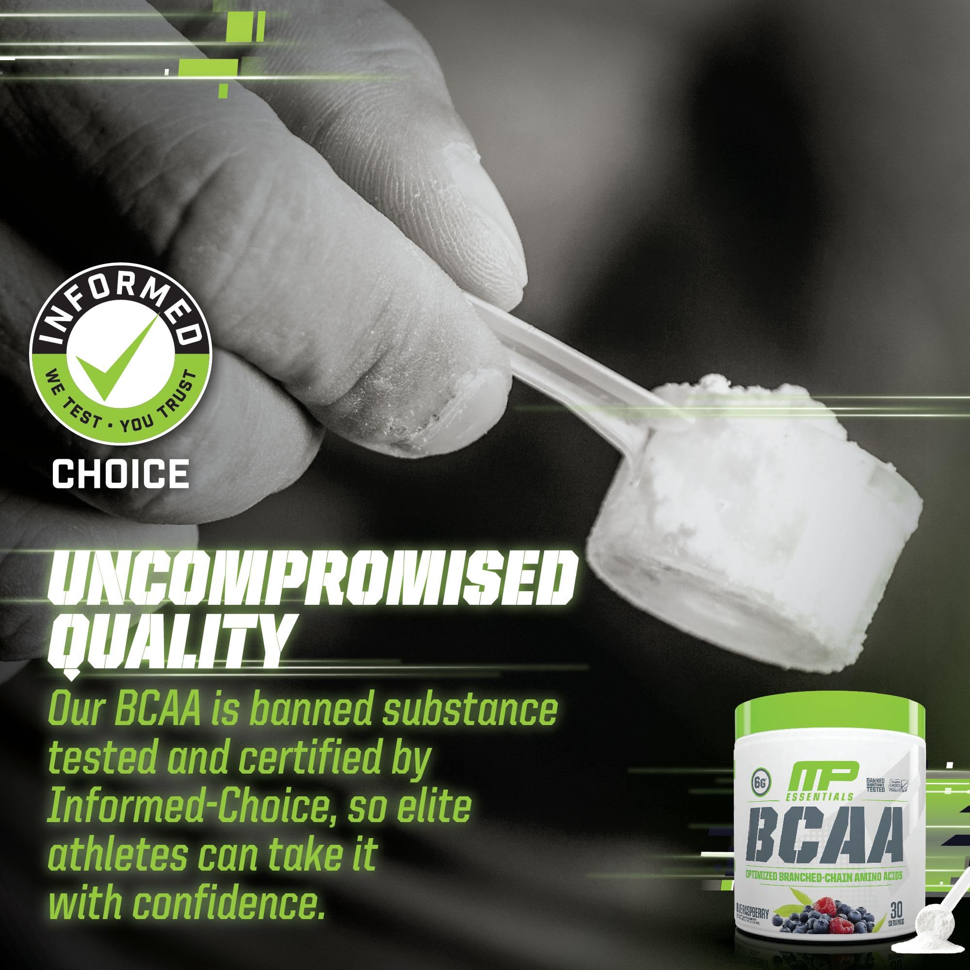 MusclePharm Essentials BCAA Powder, Pre & Post Workout Recovery Drink, Supports Muscle Pharm