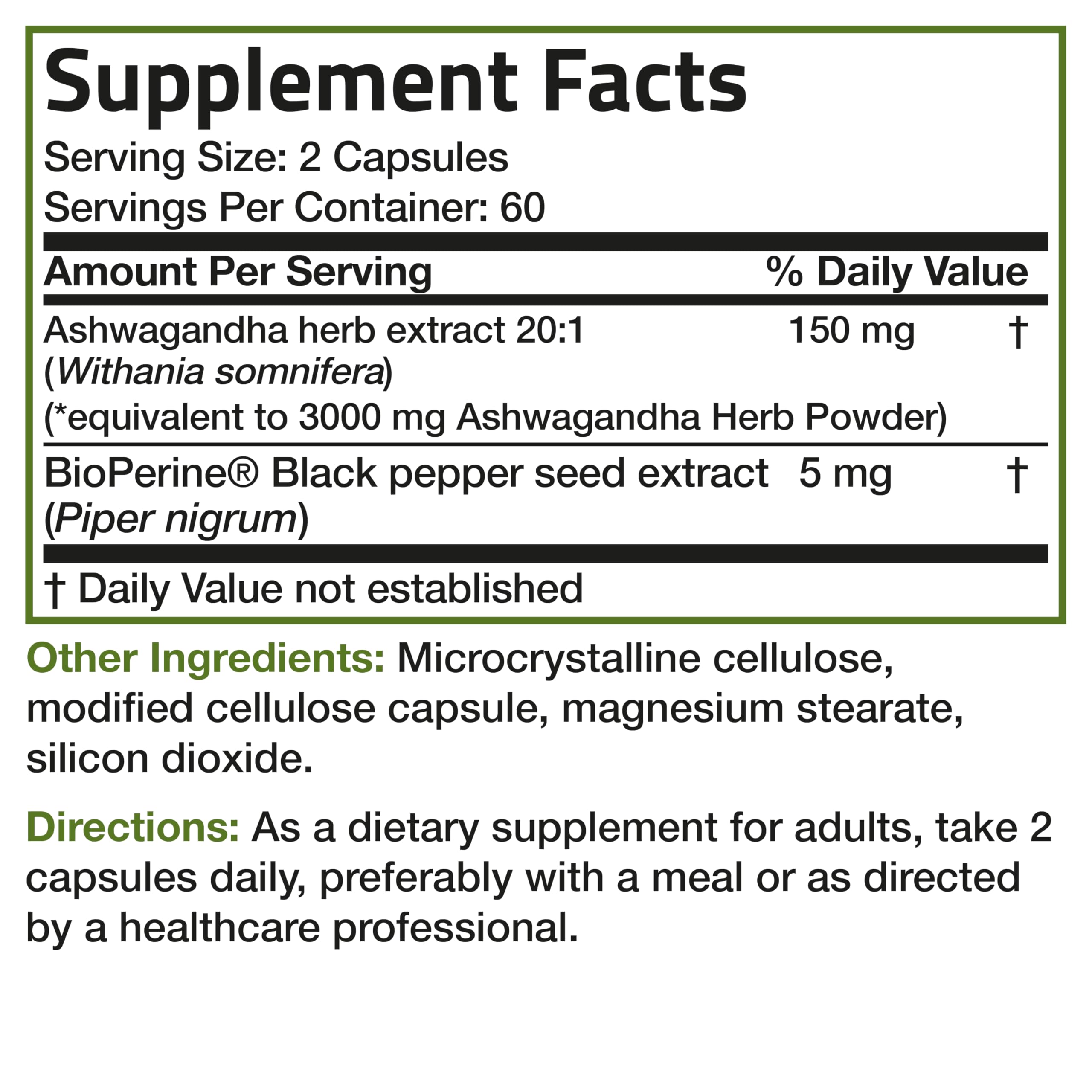 Bronson Ashwagandha Extra Strength Stress & Mood Support with BioPerine Bronson