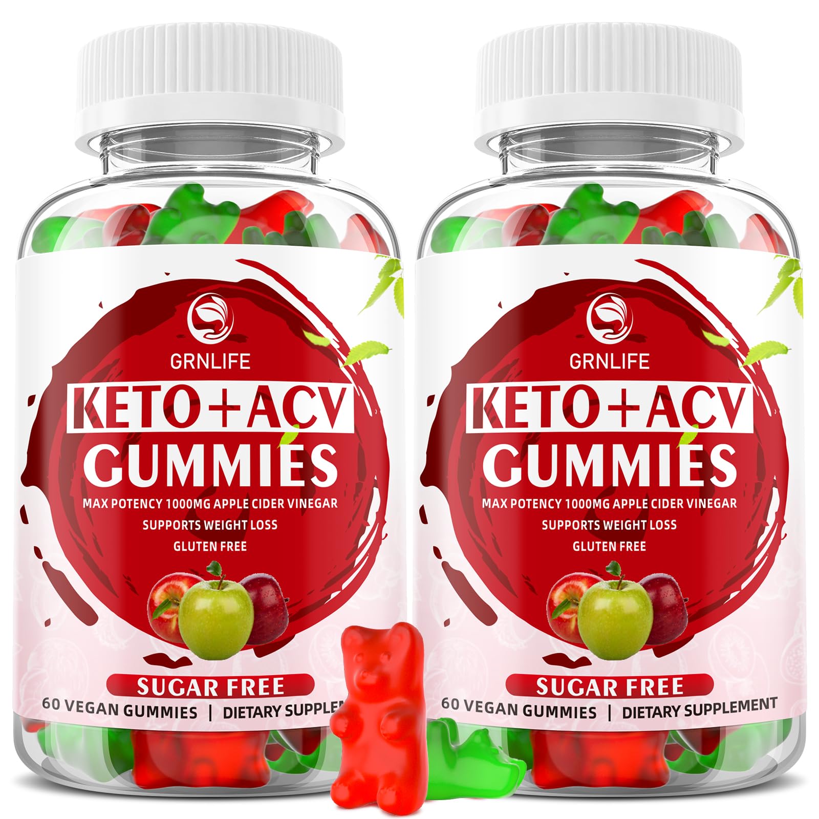 Keto ACV Gummies Advanced Weight Loss, 1000MG Apple Cider Vinegar Gummies Supple