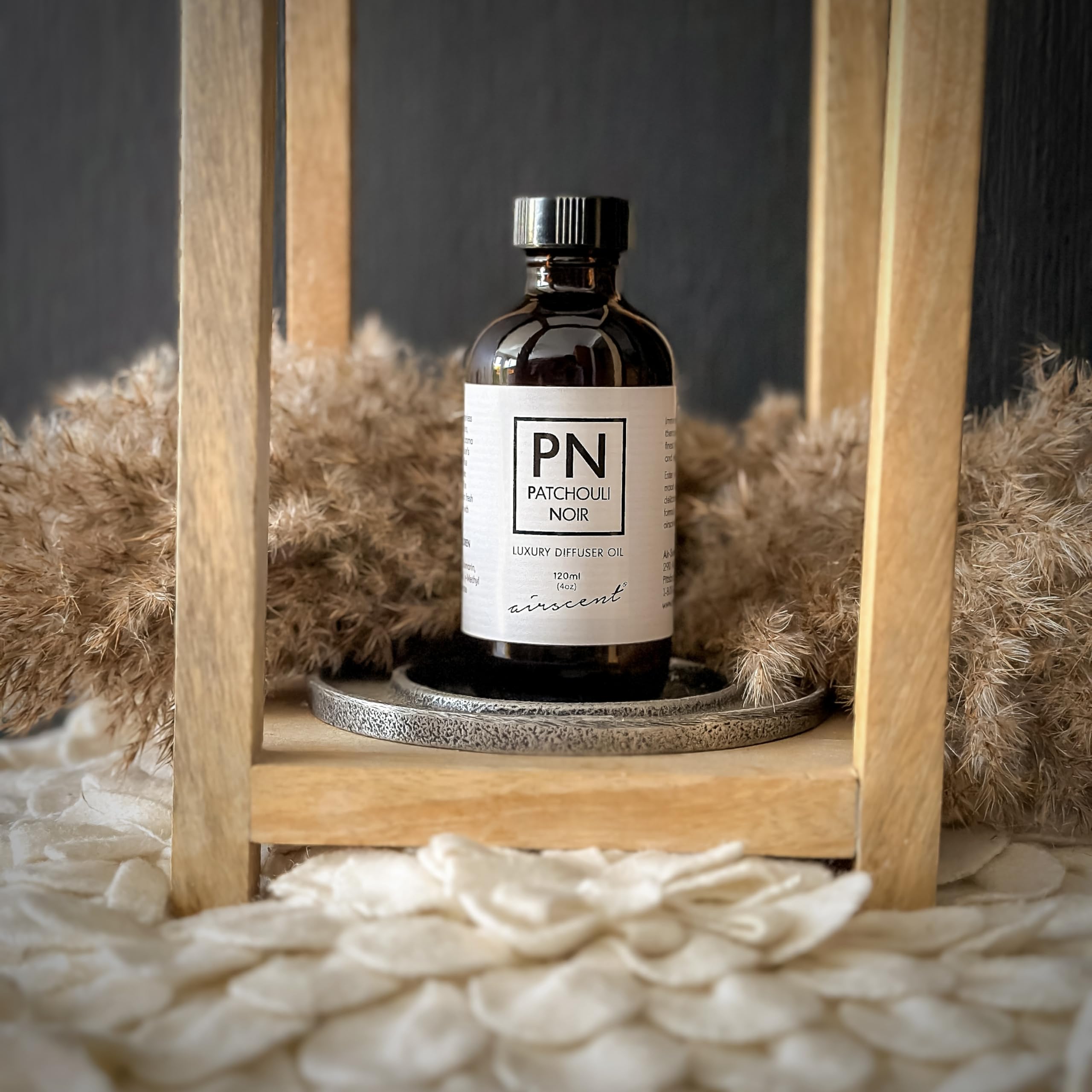 Patchouli Noir Diﬀuser Oil - Air-Scent Aroma and Essential Oil Blend - 120 Milliliter (4 ﬂ oz) Bottle Air-Scent