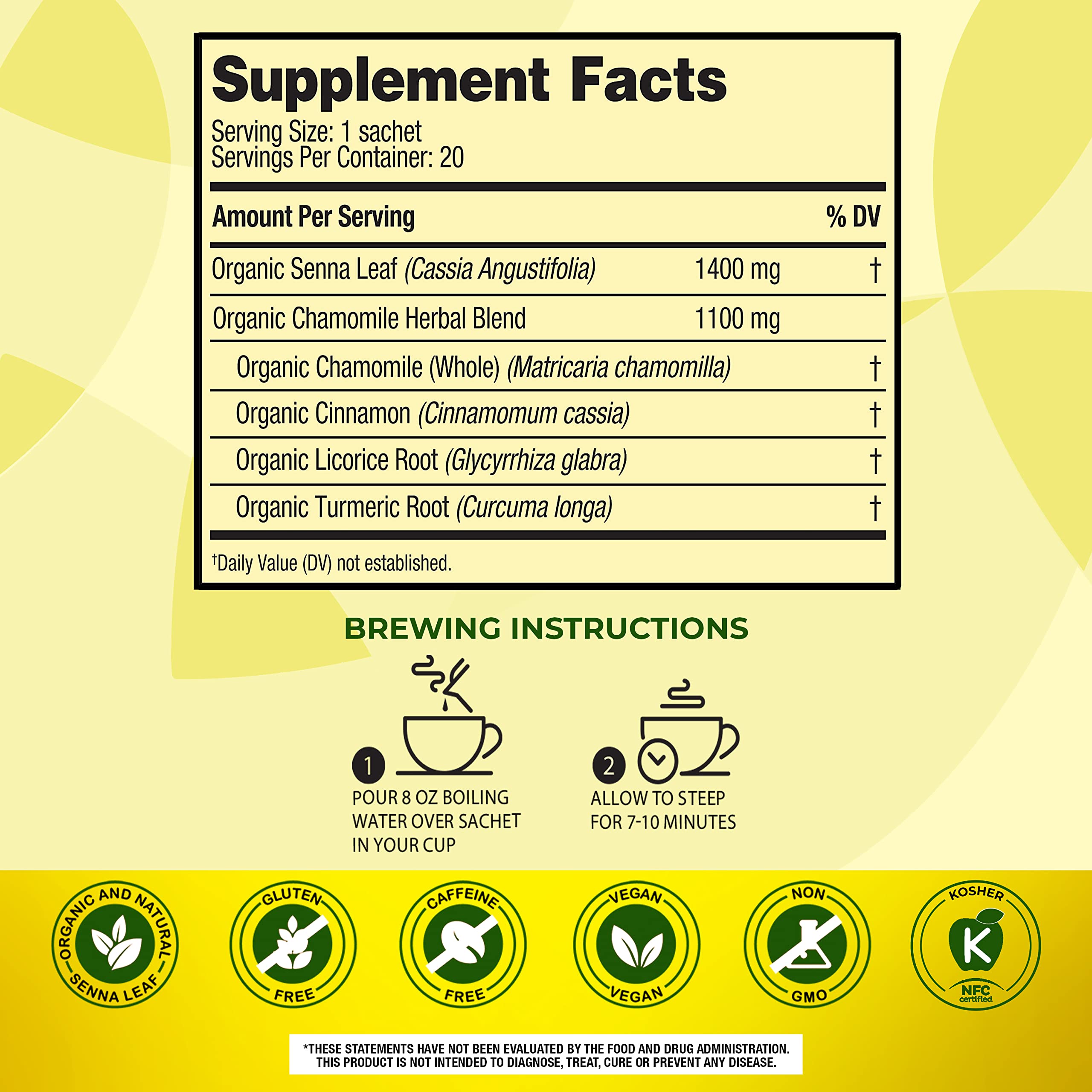 Senokot Dietary Supplement, Natural and Organic Senna Leaf, Laxative Tea for Occasional Senokot