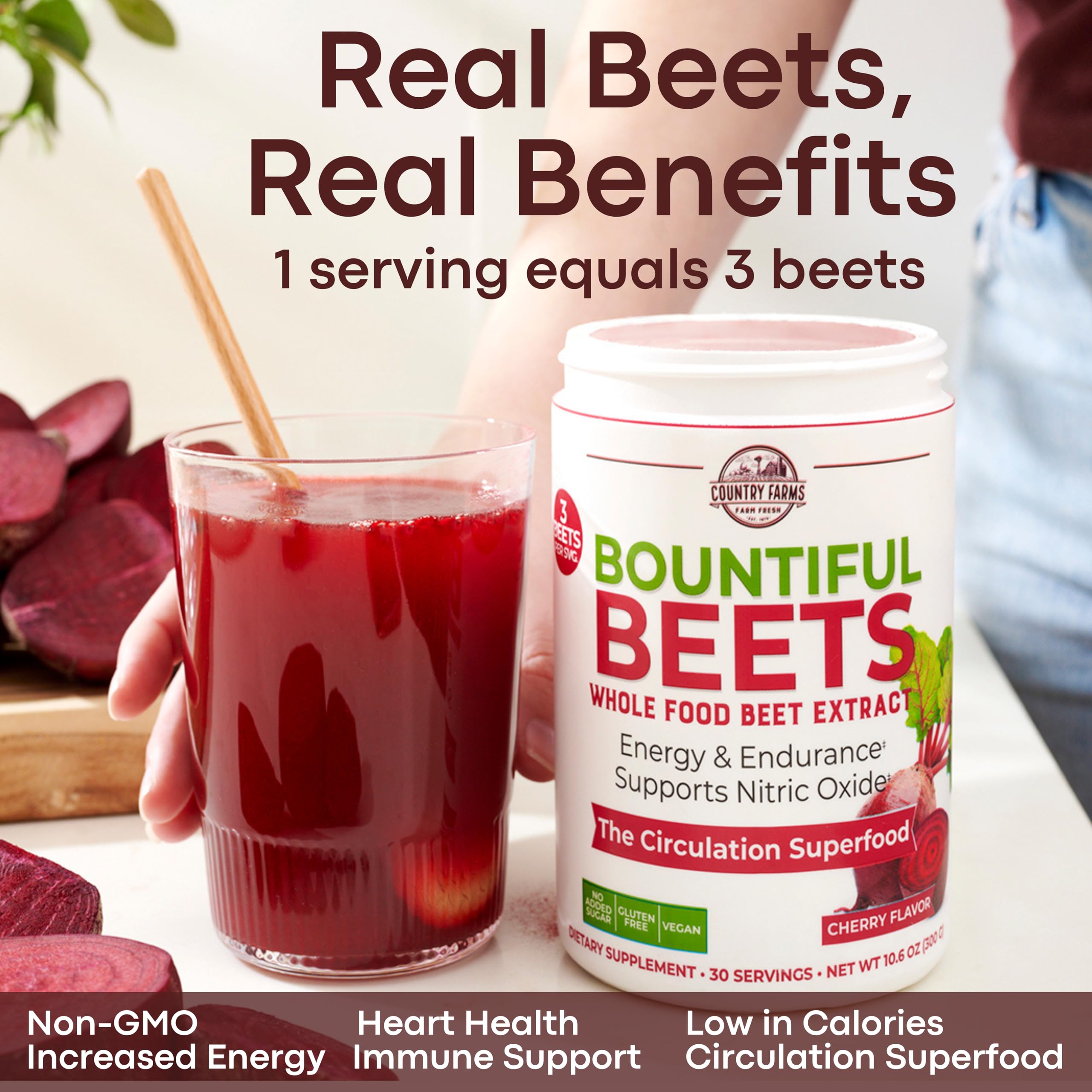 COUNTRY FARMS Bountiful Beets, Wholefood Beet Extract Superfood, Helps Support Healthy COUNTRY FARMS