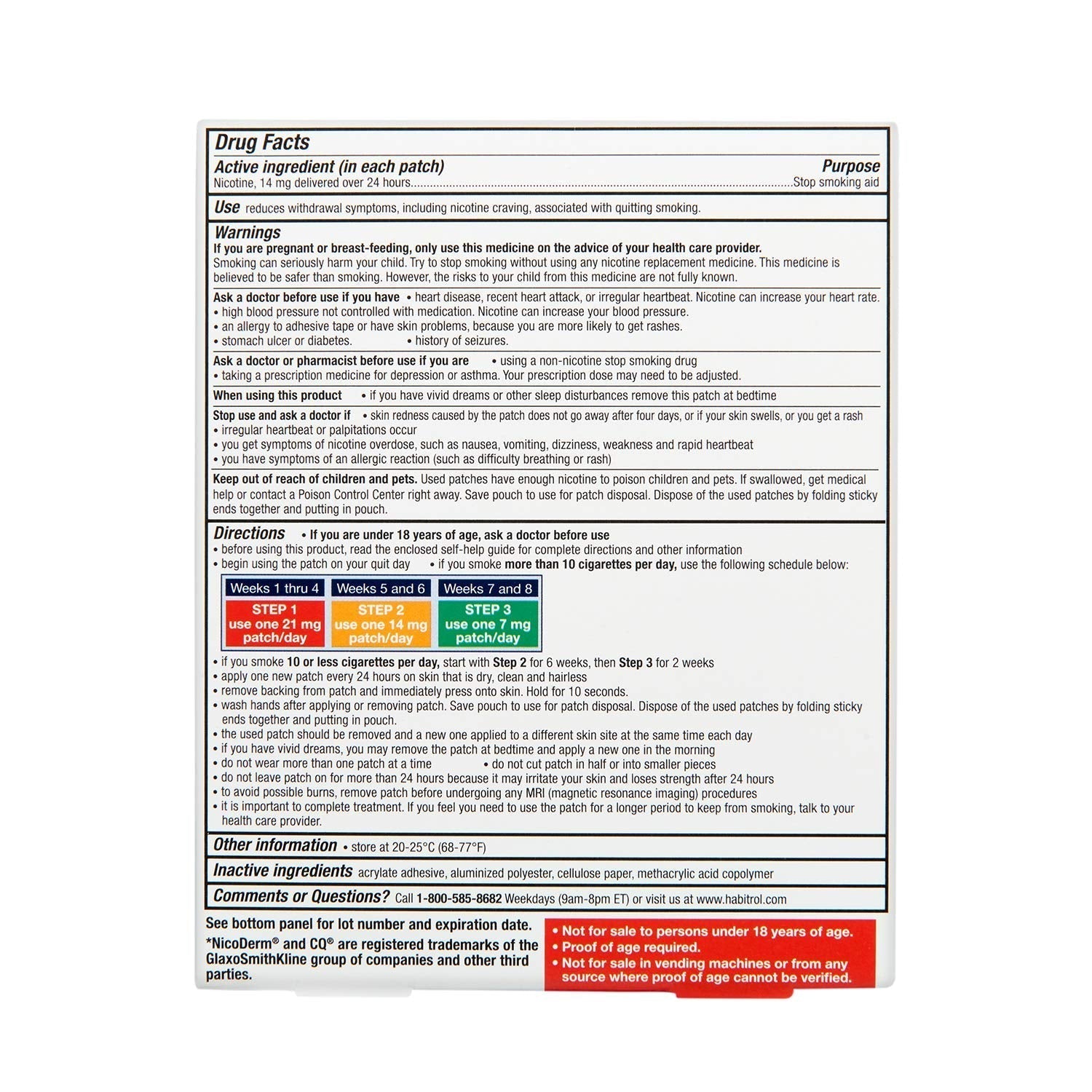 Rite Aid Nicotine Transdermal System Patch, Step 2, 14mg - 14 ct, Nicotine Rite Aid