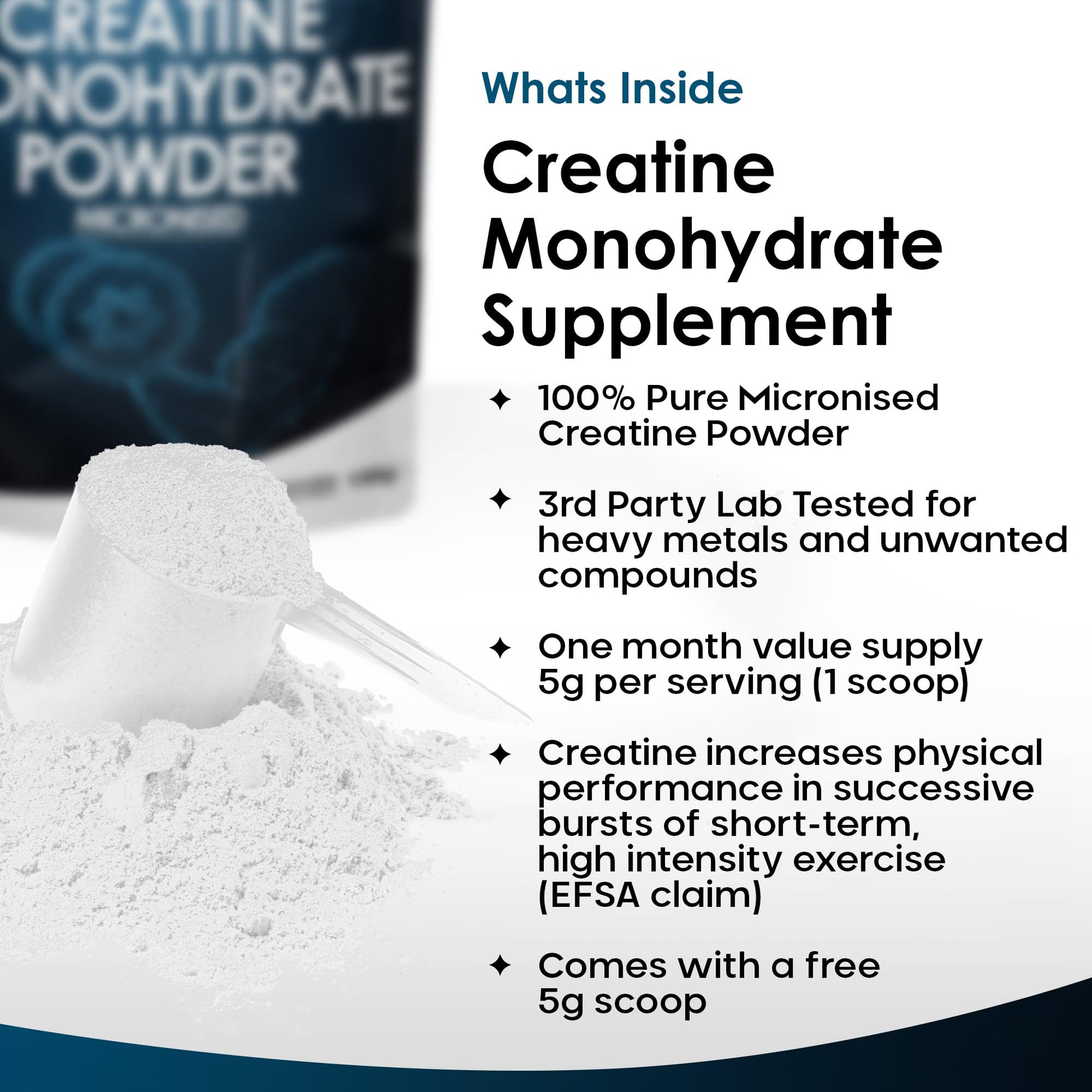 Creatine Monohydrate Powder 100% Pure Micronized Creatine - 350g Increased Absorption NEW LEAF PRODUCTS
