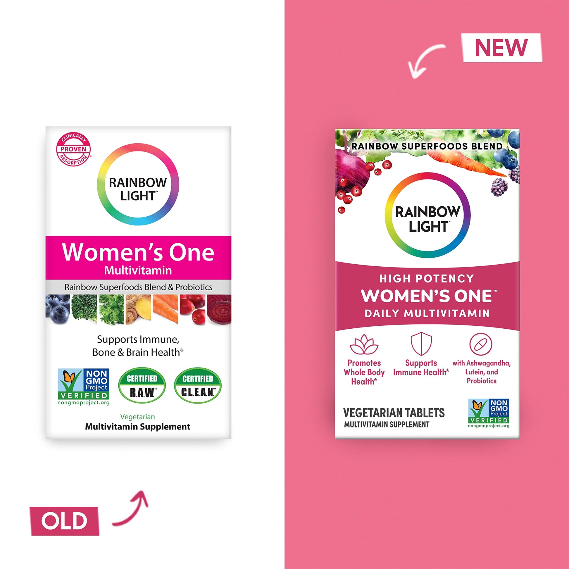 Rainbow Light Womens One High-Potency Daily Multivitamin, Womens Multivitamin Provide Rainbow Light