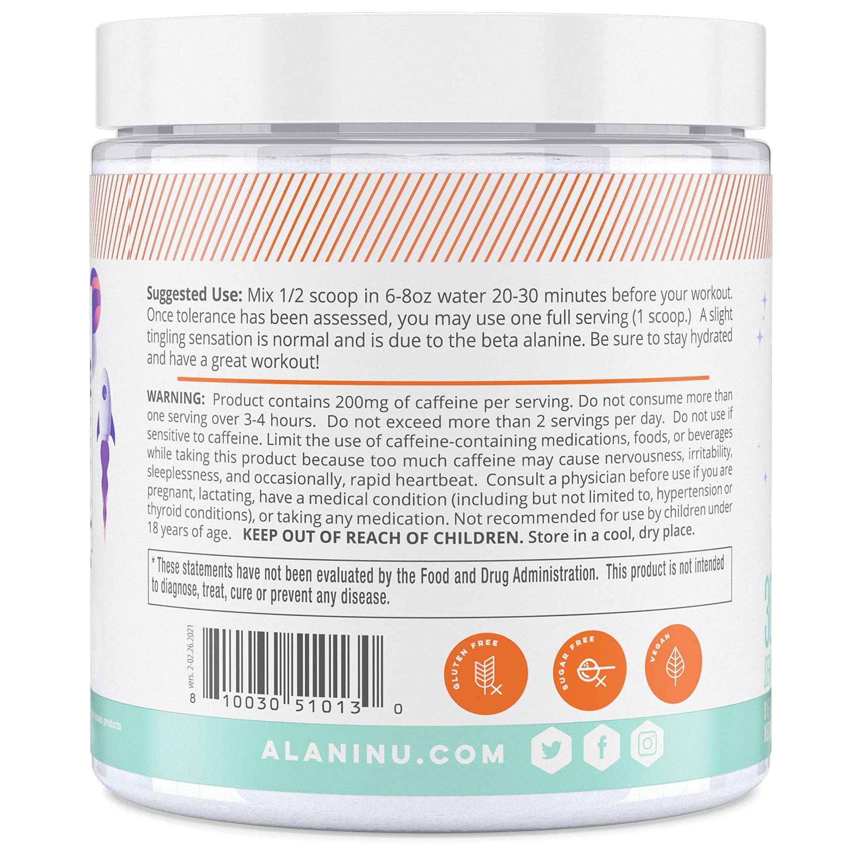 Alani Nu Pre Workout Powder | Amino Energy Boost | Endurance Supple