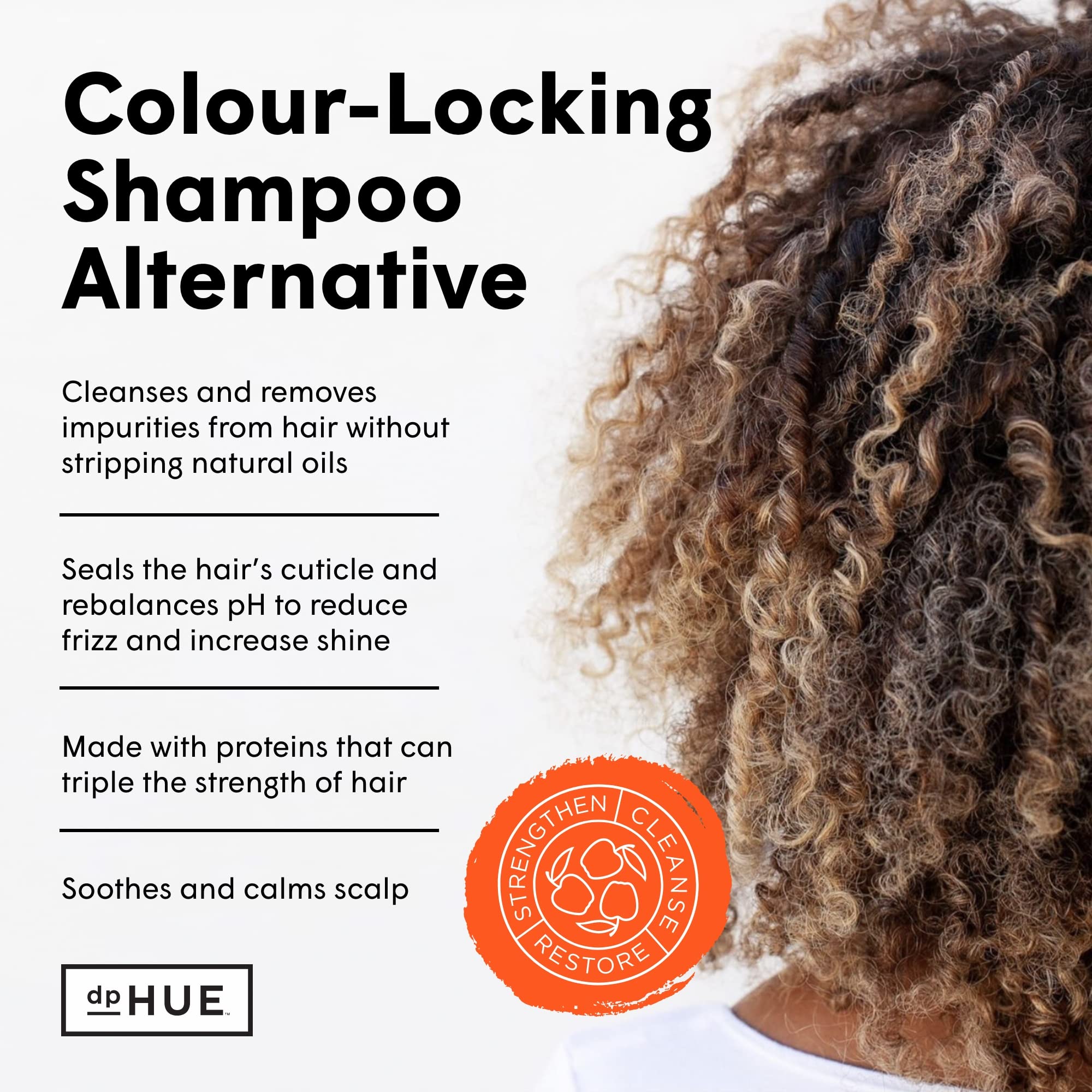 dpHUE Apple Cider Vinegar Hair Rinse, 20 oz - Shampoo Alternative & Scalp Cleanser dpHUE