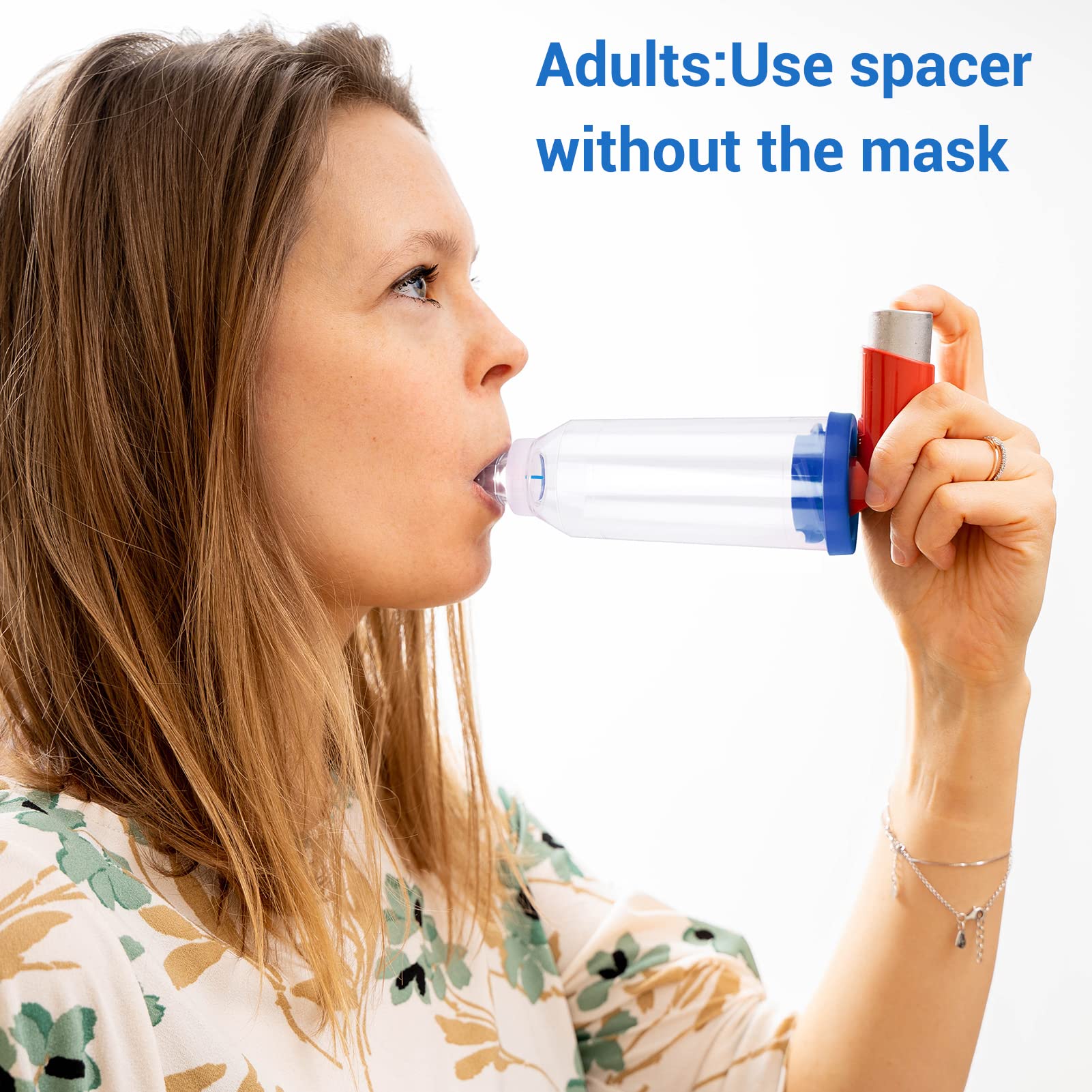 Fivepropy Handheld Spacer for Kids and Adults Includes Child Mask & Adult Blue Fivepropy