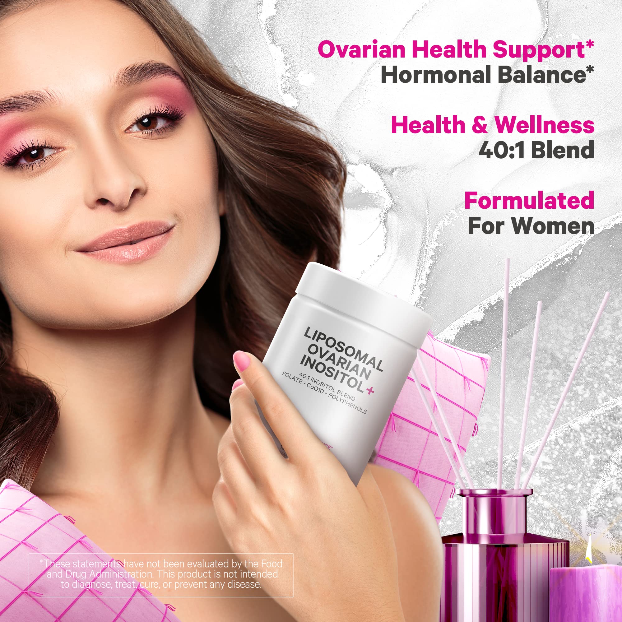 Codeage Liposomal Ovarian Inositol + Supplement - Myo-Inositol, D-Chiro-Inositol Codeage